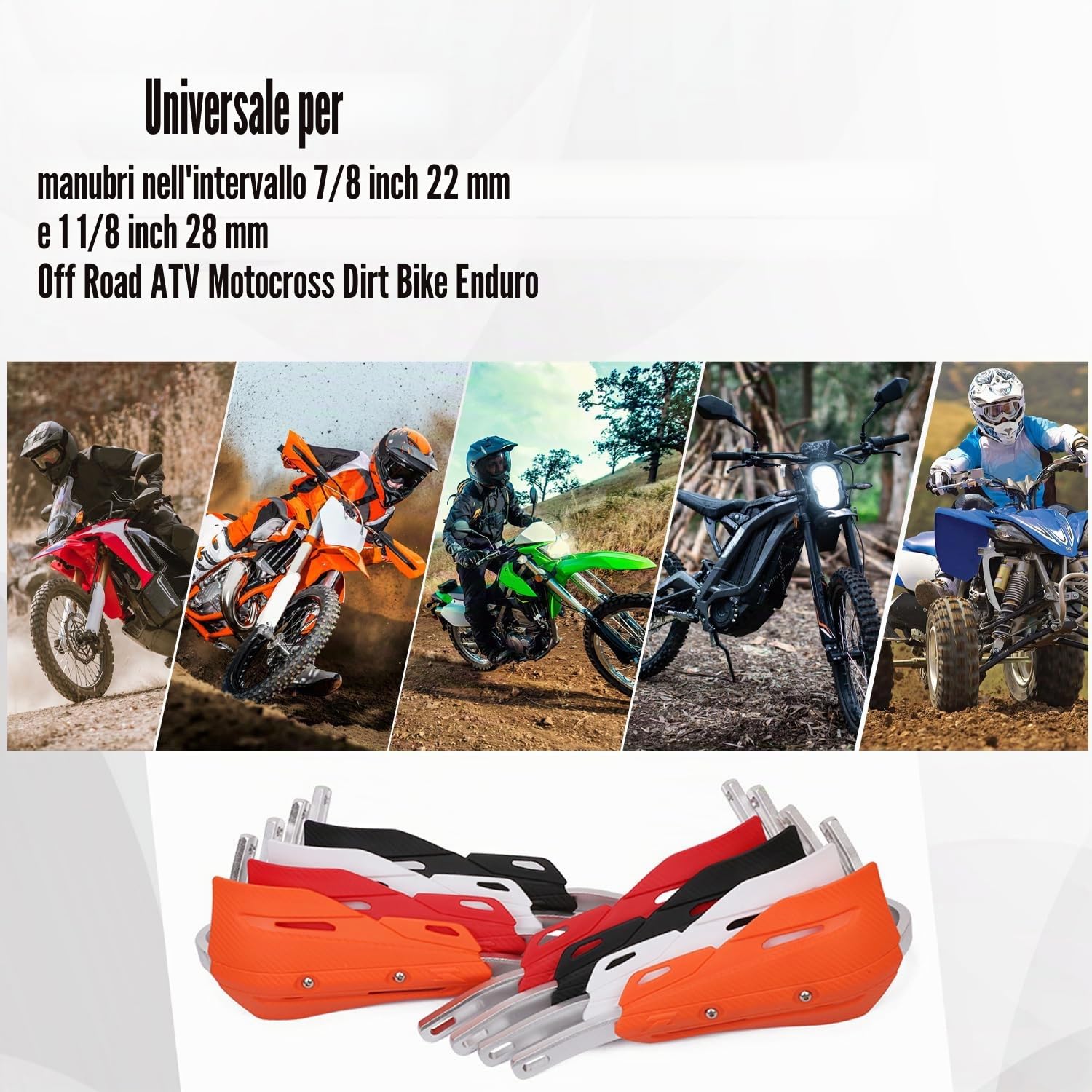 Paramani Motocross,Protege Main Paramani Moto Universale in Alluminio per Manubrio da 22 mm e 28 mm per KTM Surron Husqvarna 701 Moto Cross Pit Bike Dirt Bike MX Racing ATV Quad-Nero