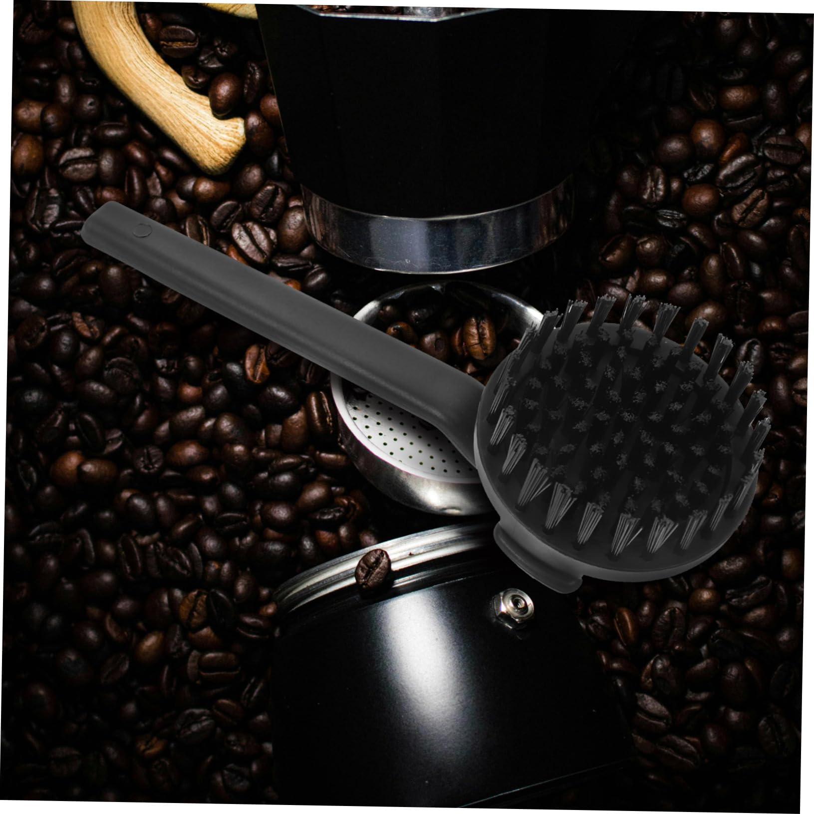 MAGICLULU 4 Piezas Cepillo De Limpieza Para Cafeteras Limpieza De Cepillo De Cafe Limpiador De Maquinas De Espresso Cepillo Limpiador Para Espresso Cepillo Para Maquina De Cafe Black Nylon