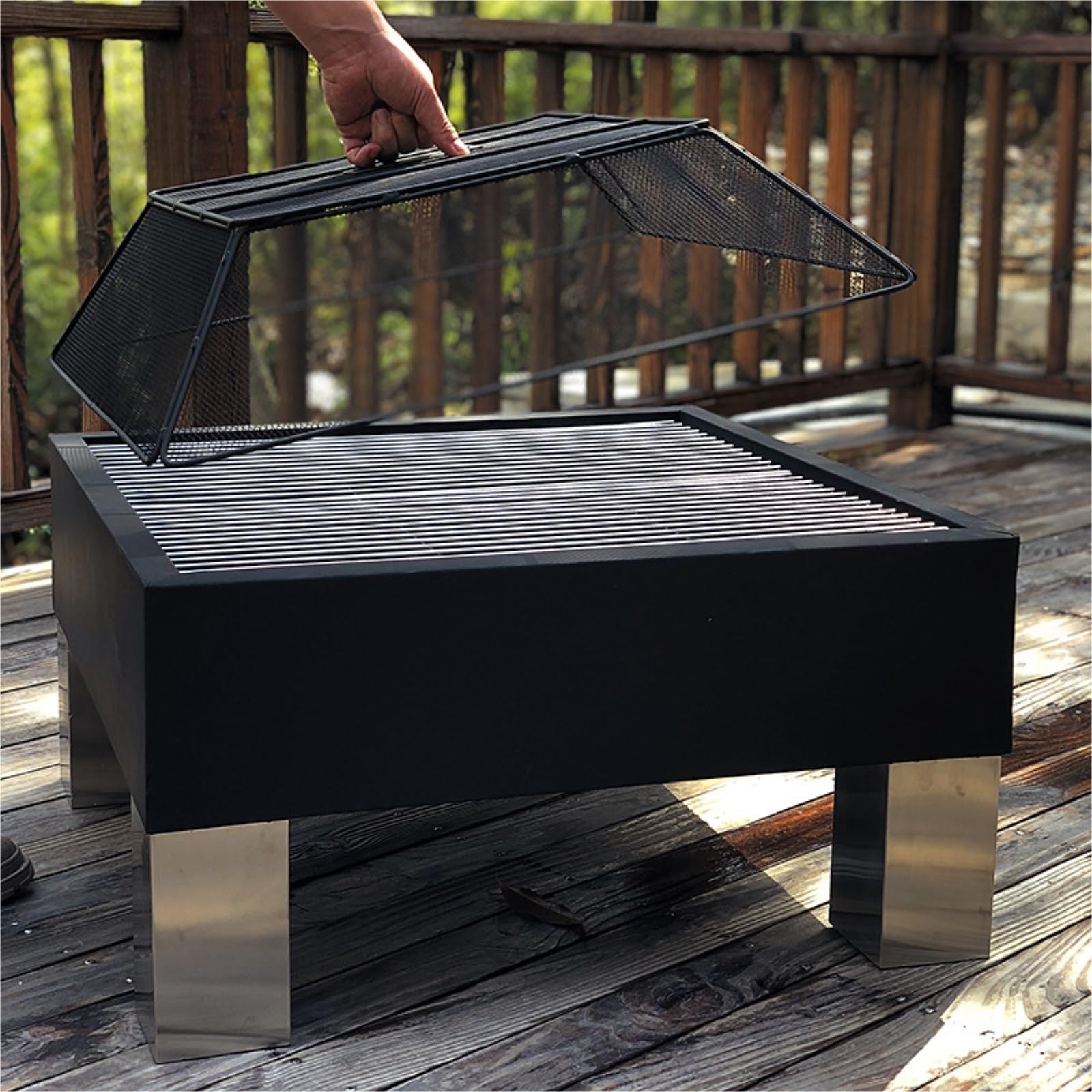 Grill Outdoorowy Podwórkowy piec do grillowania Domowy dziedziniec Ognisko Piec do grillowania Na zewnątrz Ogród Piec do grillowania Na zewnątrz duży stojak na grilla Akcesoria Kempingowe