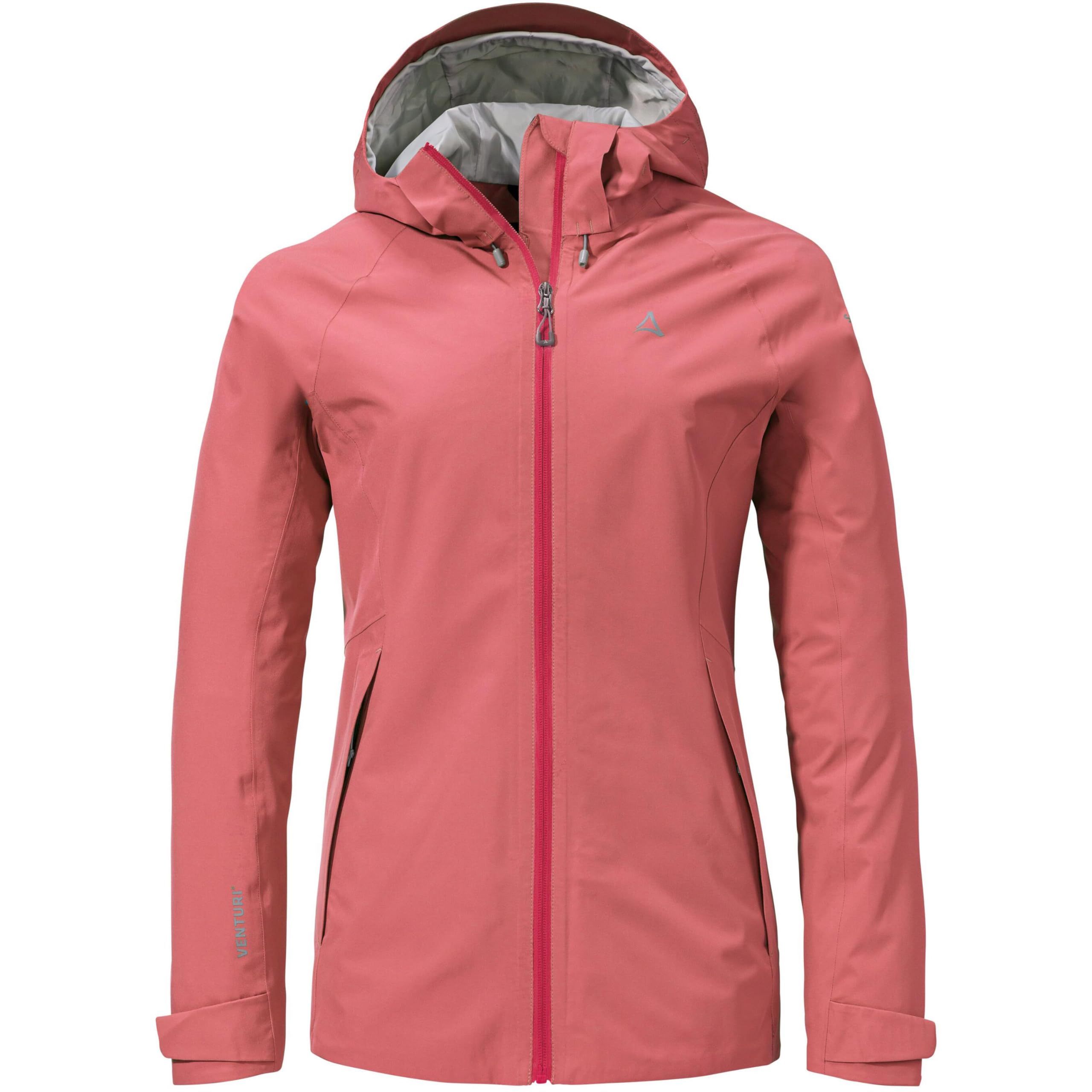 Schöffel Women's 2L Ankelspitz Jacket L Rain, Clasping Rose, 44 (EU)