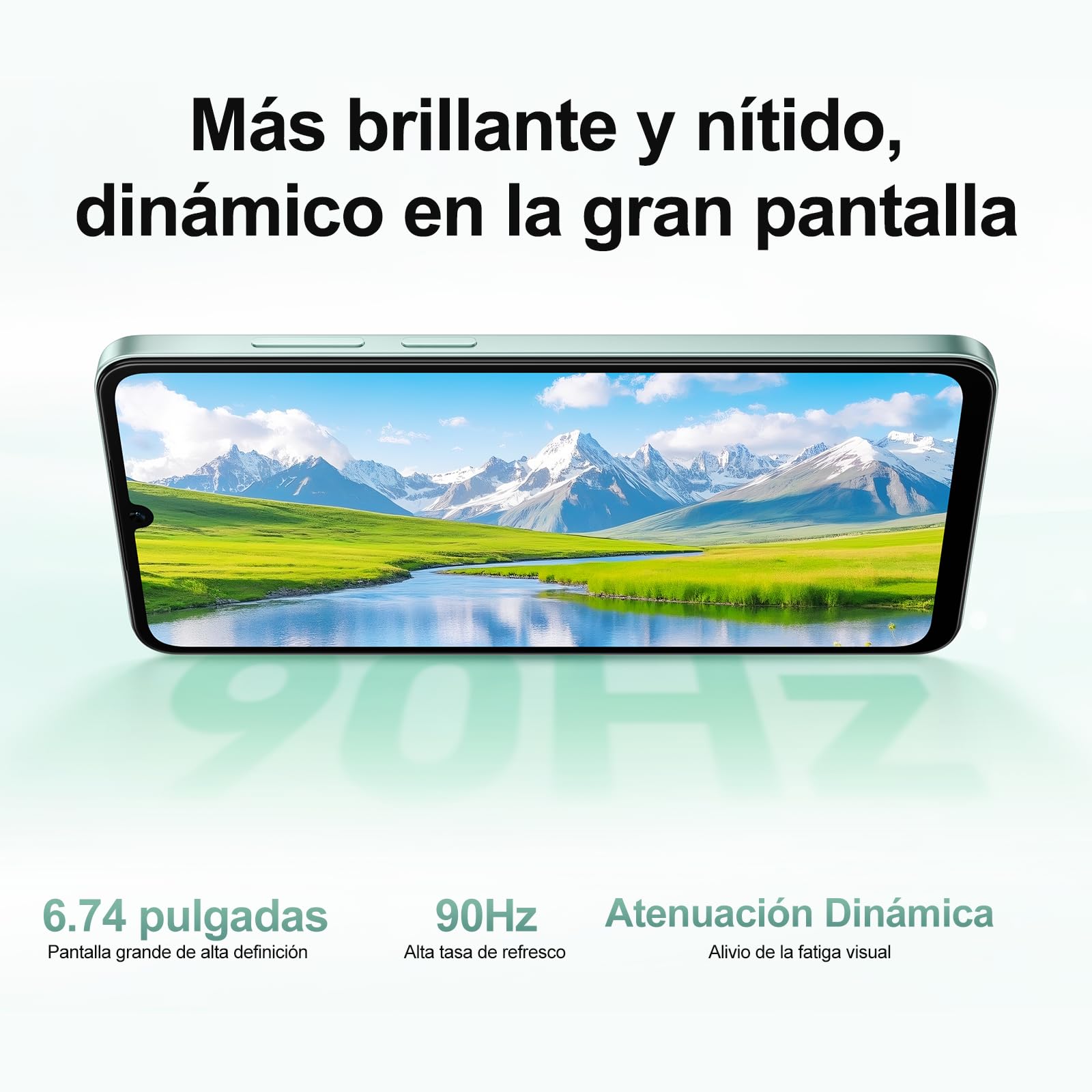 HONOR X5c Plus Smartphone, Pantalla Brillante de 6,74 Pulgadas 90Hz, Batería de Larga Duración 5130 mAh, 256GB, Cámara Doble 50 MP Ultraclara, Procesador de 8 Núcleos, Dual SIM, Android 15