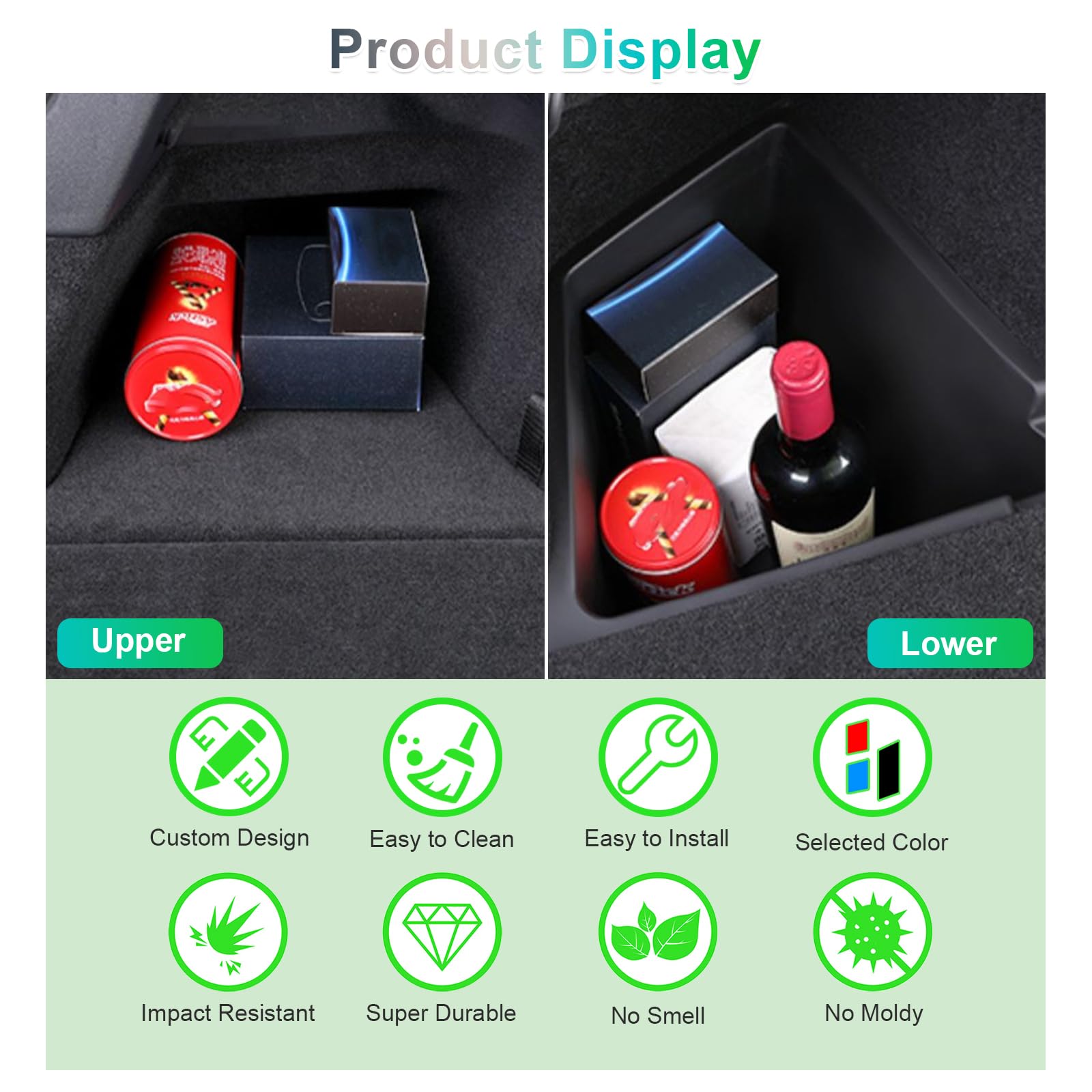 Organisateurs De Coffre étanches Pour Tesla Model Y Juniper 2025-2027 - Lot De 2, En TPE, Avec Couvercle