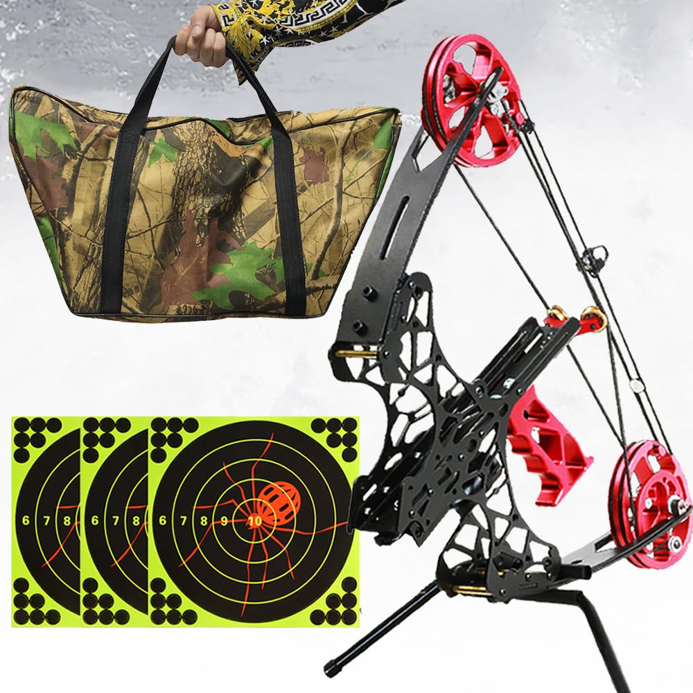 Kit Arc à Poulies Mini Arc Compound 45 lbs Tir à l'arc Chasse Droitier Gaucher