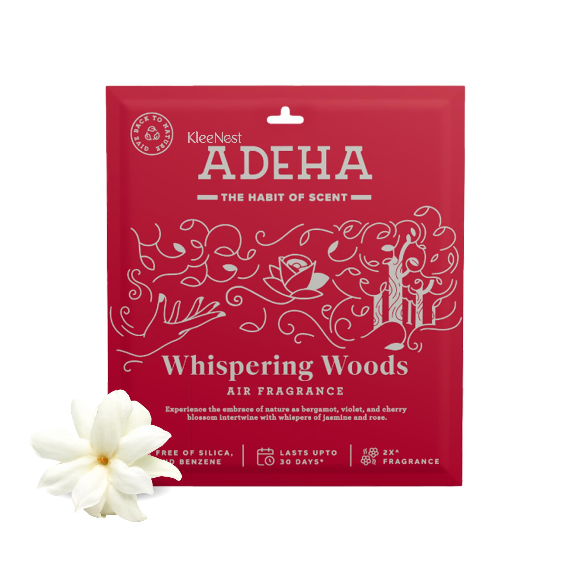 Adeha Fragrance Pocket, Whispering Woods 20g | Benzene and Silica Free| Fragrance Blends| Lasts Up to 30 days| Air Freshener for Bathroom, Car, Wardrobe & Shoe racks (Pack of 1, Whispering Woods)-image-32
