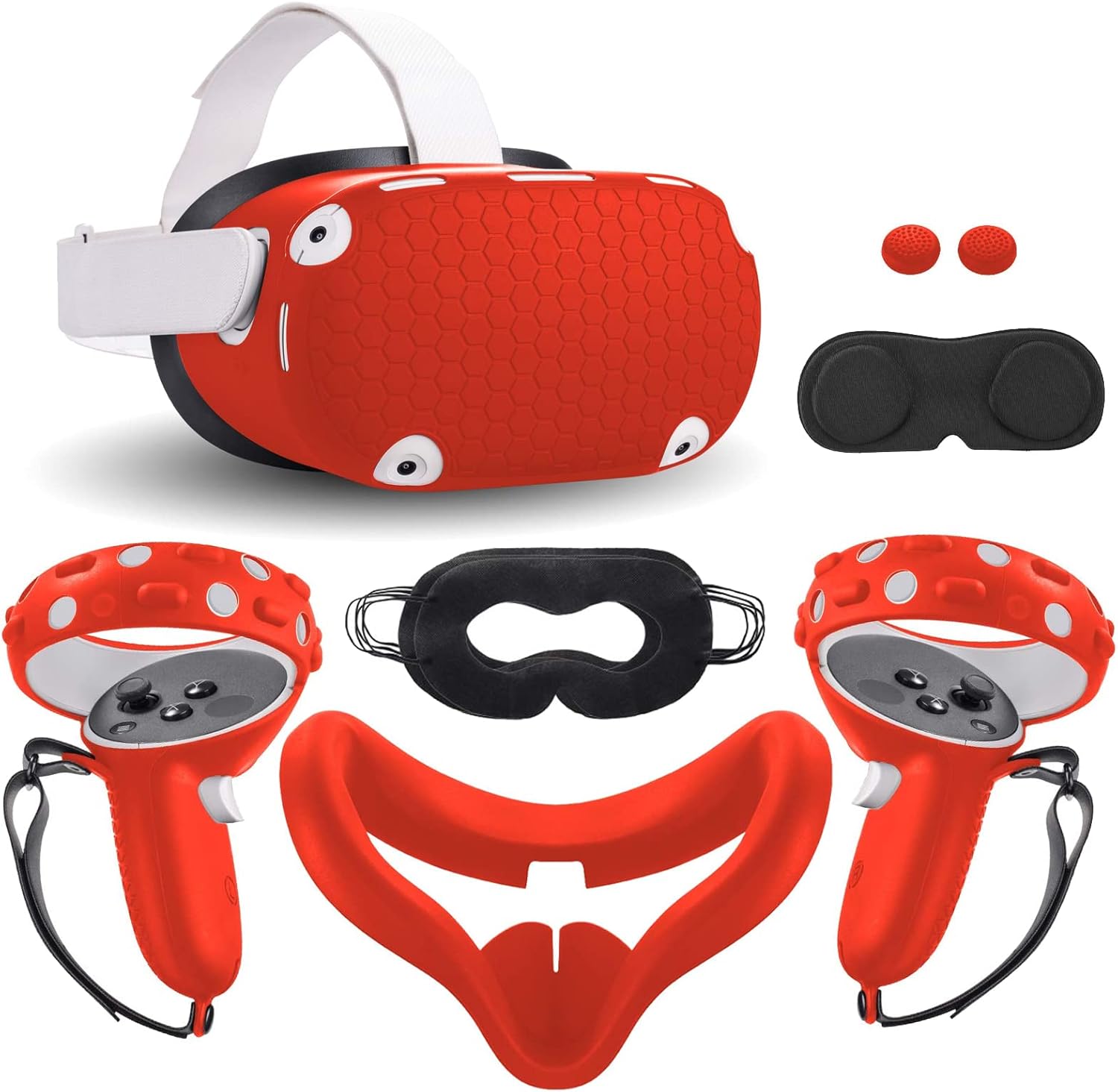 Amazon.com: Compatible with Oculus Quest 2 Silicone Case Accessory with ...