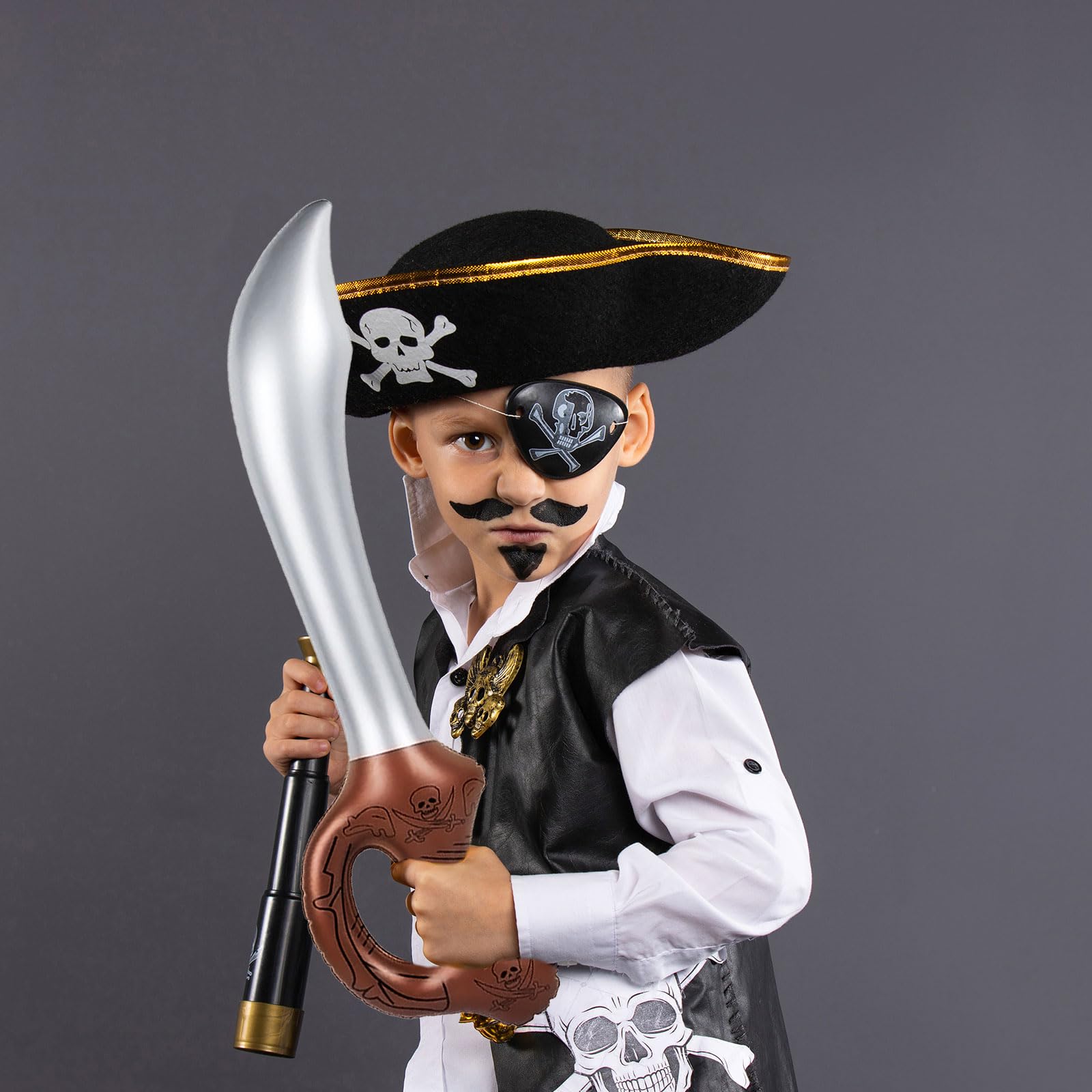 2 Pezzi Costume Pirata Gonfiabile – Pappagallo E Spada Giocattolo – Accessori Cosplay Per Halloween – Gonfiabili Leggeri - 2