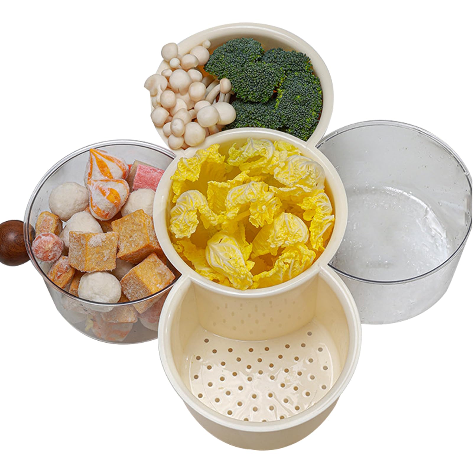 Récipient divisé pour friandises et desserts idéal pique-nique