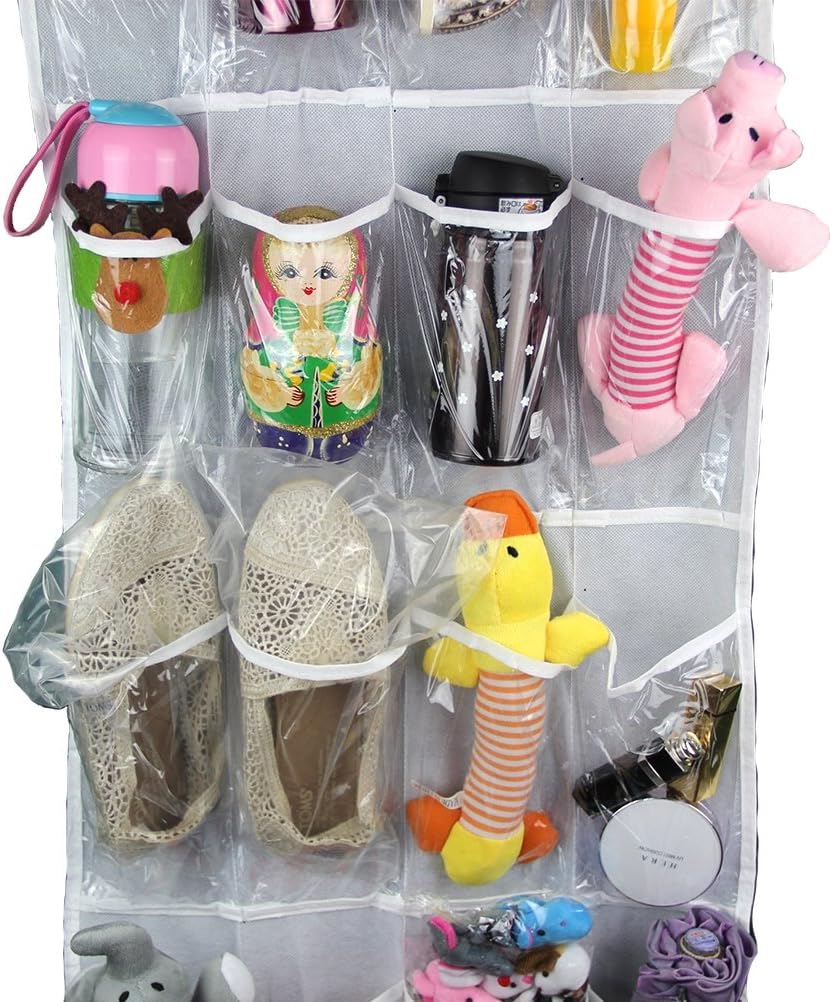 RayLineDo® 3x Hanging Closet Over the Door Hanging Organizer kids Toy Shoes Jewelry Slippers Storage 24 Pockets