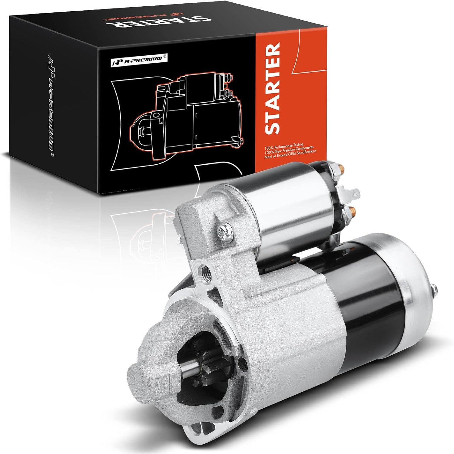 A-Premium Starter Motor Compatible with Dodge Stratus 2001-2005 & Chrysler Sebring 2001-2005 & Mitsubishi Galant 1999-2003, Eclipse 2000-2005, V6 3.0L, 12V 1.2KW 8 Teeth Clockwise, Replace# MD363633