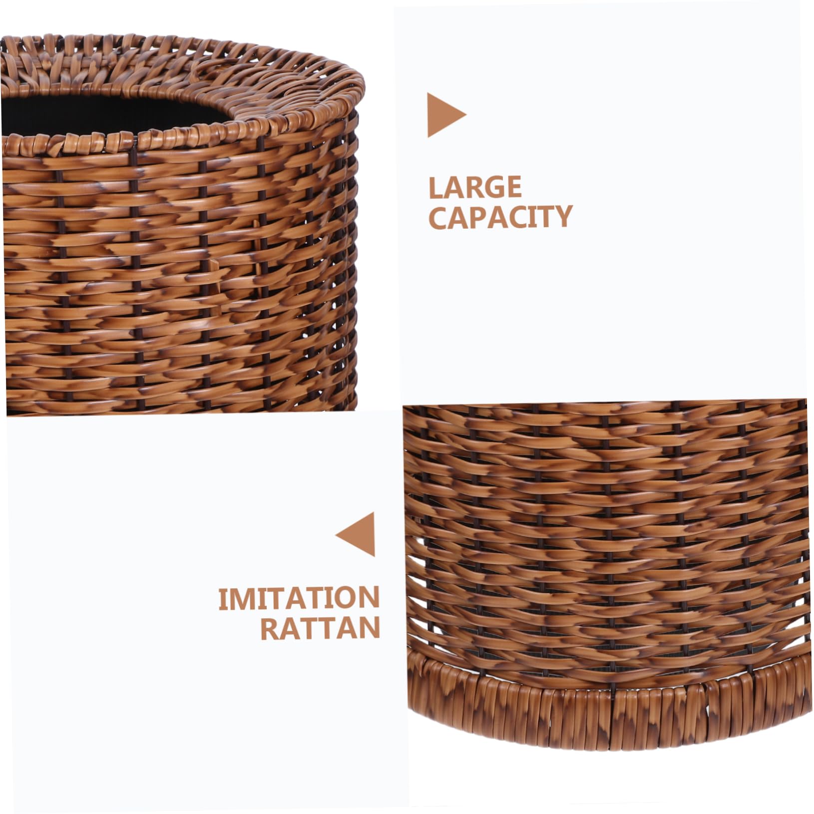 Alipis Cestino Decorativo Per Rifiuti in Rattan Leggero Cestino Per La Carta Da Cucina Borsa Nascosta Articoli Per Ufficio