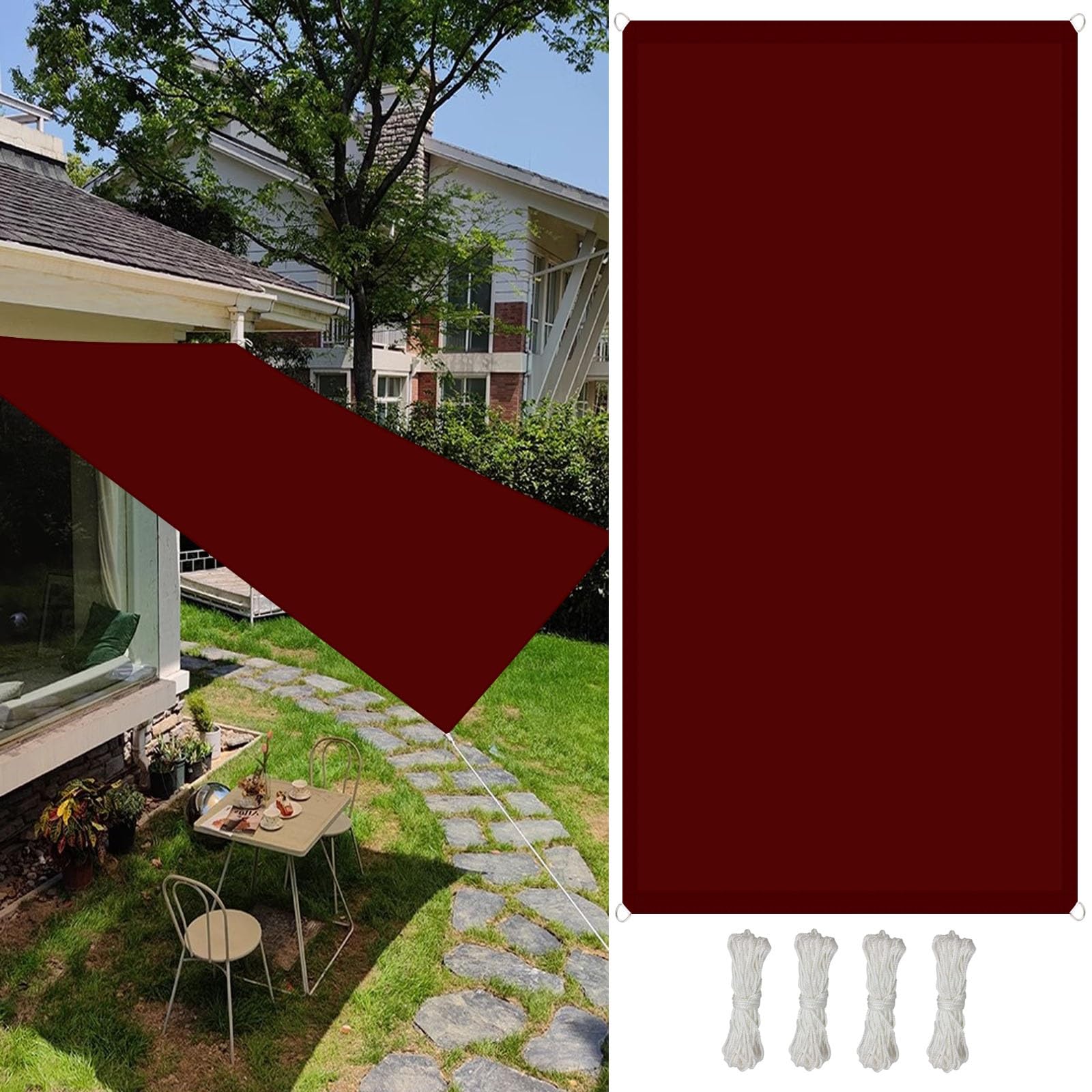 Toile ombrage anti UV imperméable pour abriter le jardin de la pluie
