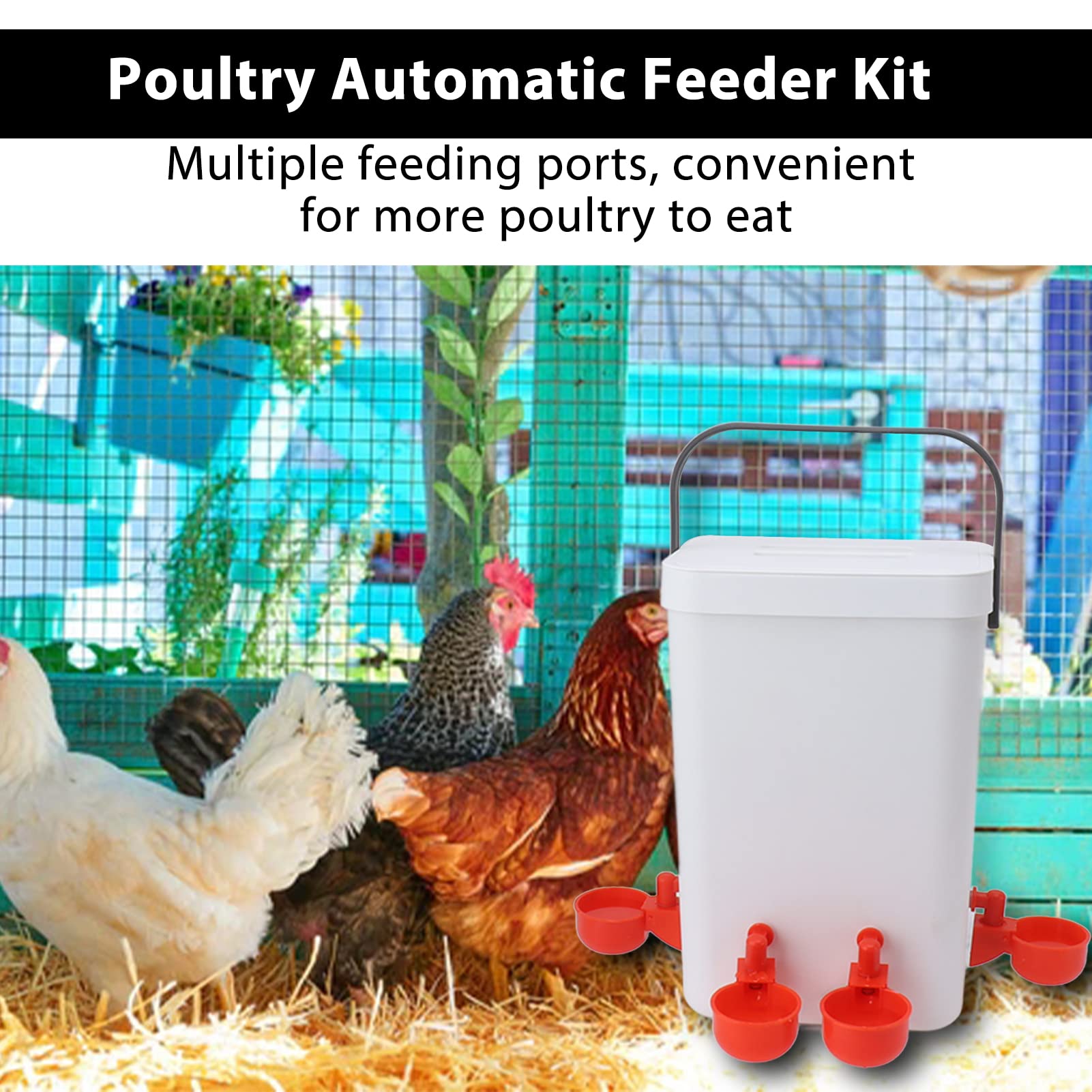 10 Abreuvoirs Automatiques Poules Oumefar - Tasses Buveurs Volaille Faciles à Installer