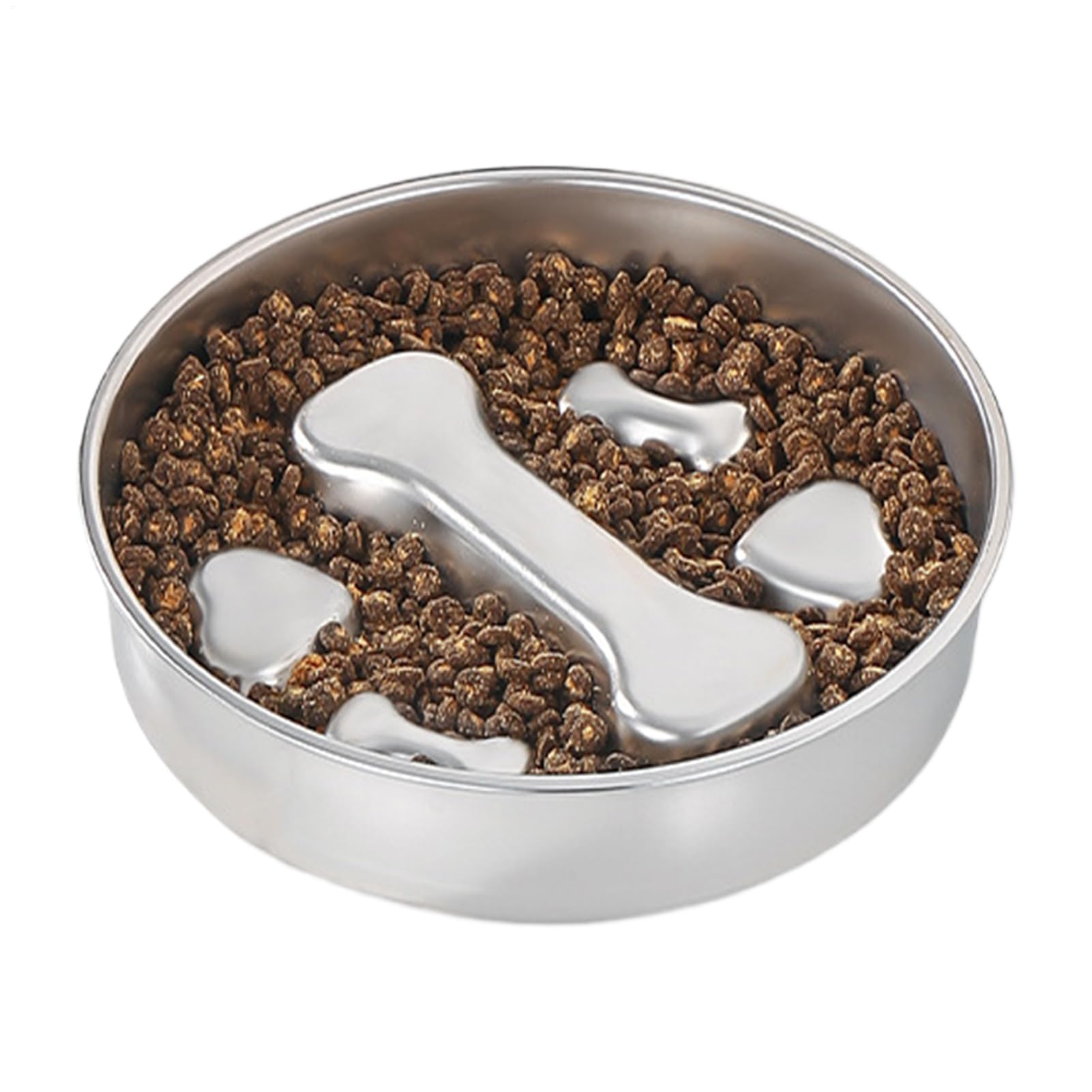 Dog Slow Feeder Bowl | Slow Eating Dog Bowl Food Dish - Non-Slip Stainless Steel Food Plate Interactive Feeding Supplies, Pet Supplies for Large Medium Small Breeds