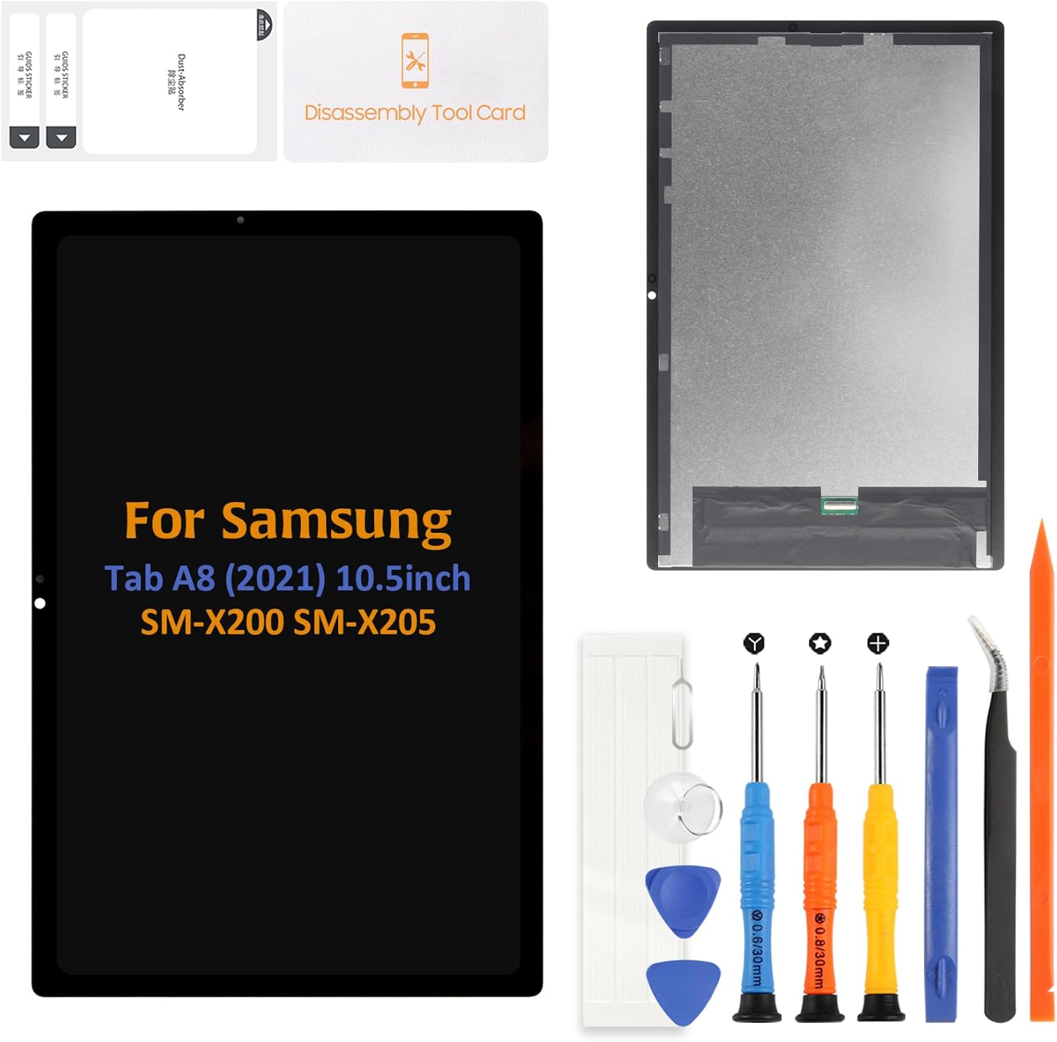 A-MIND for Samsung Galaxy Tablet A8 10.5“ 2021 Screen Replacement SM-X200 SM-X205 LCD Display Touch Screen Digitizer Assembly Glass Repair Parts