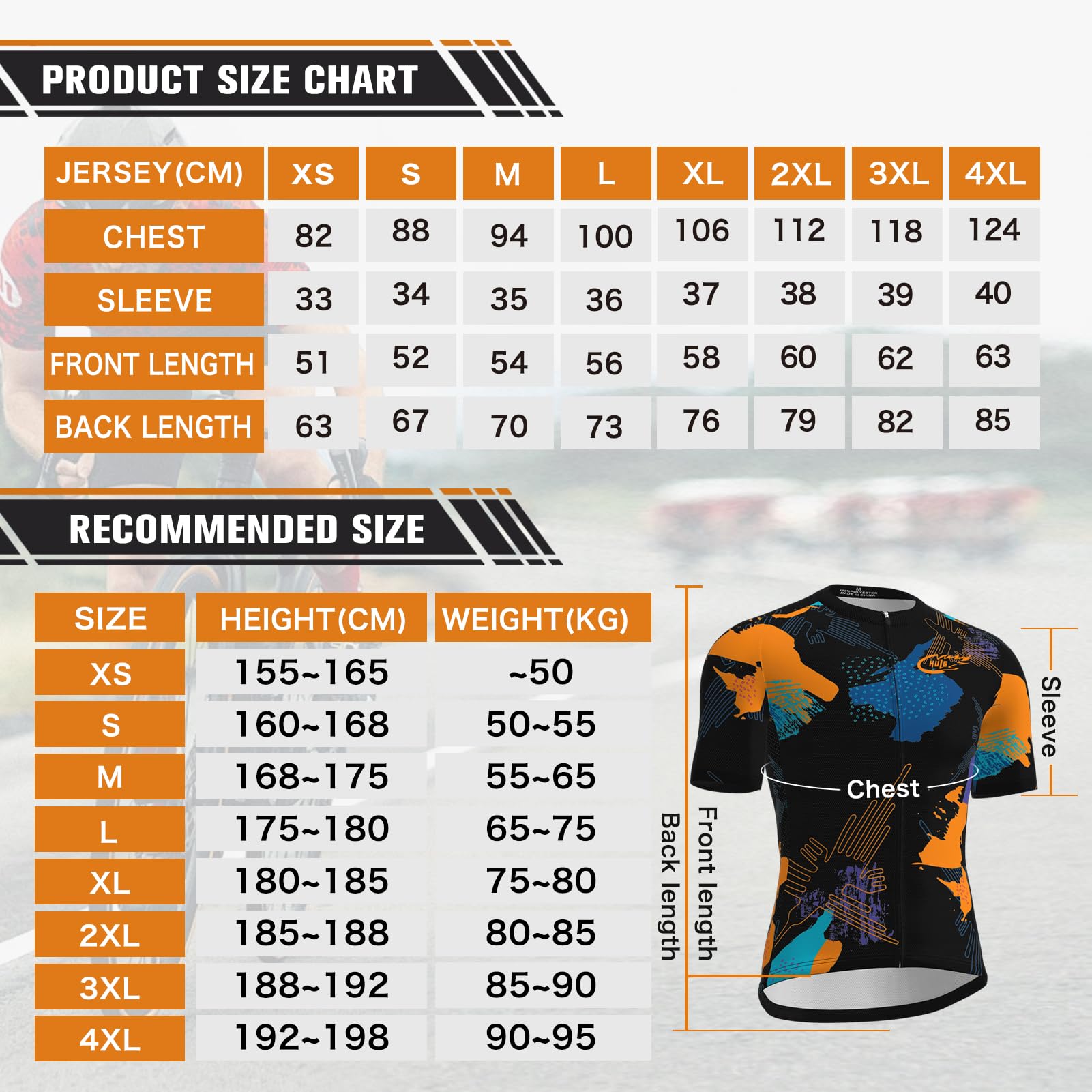 HULG Maglie da Ciclismo da Uomo,Maglia Ciclismo con Manica Corta Maglietta MTB Traspirante Asciugatura Veloce Riflettente per Multi-Sport Mountain Bike Ciclismo Palestra