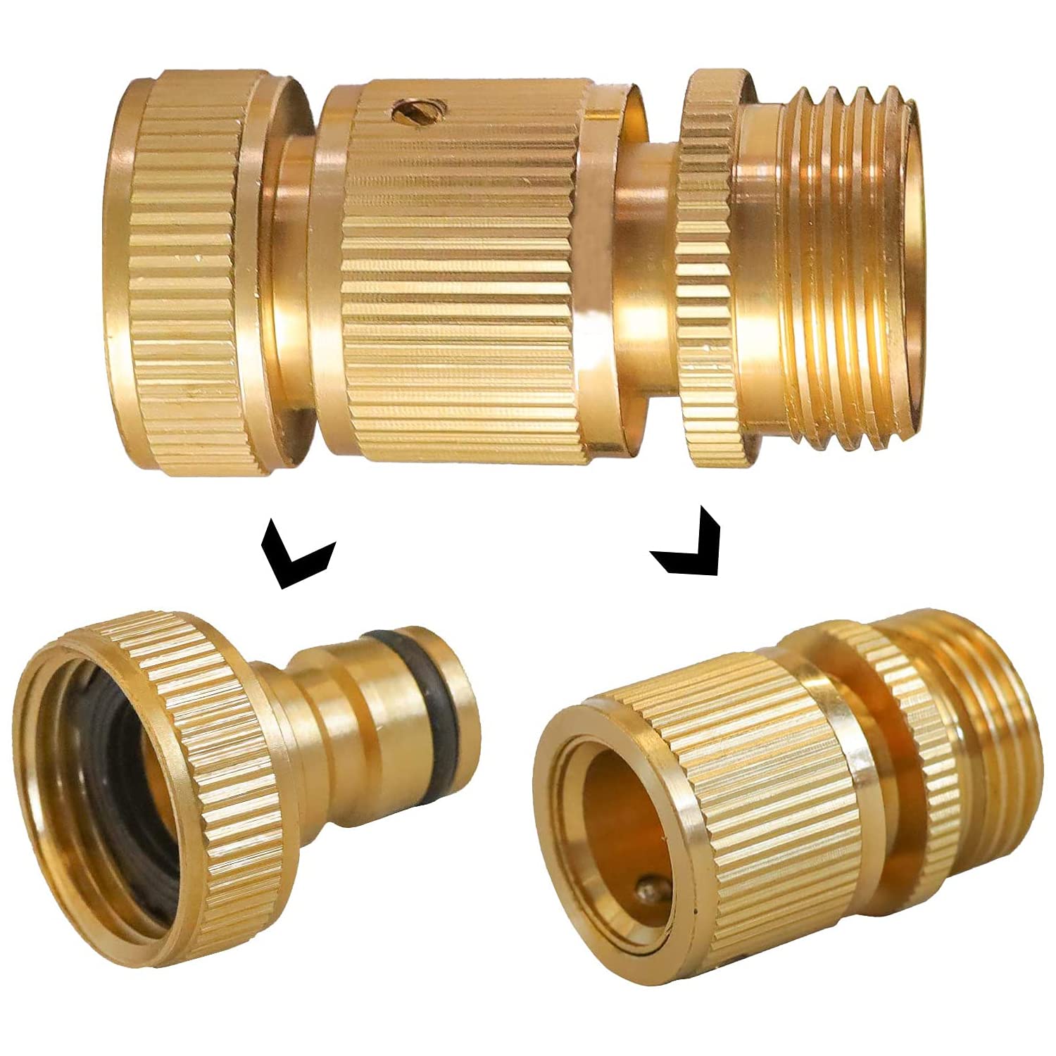 Lot De 5 Connecteurs Robinet Plié Cuivre 15mm X 1/2" - Anneau à Souder - ALTECH ALTSR056 - Neuf