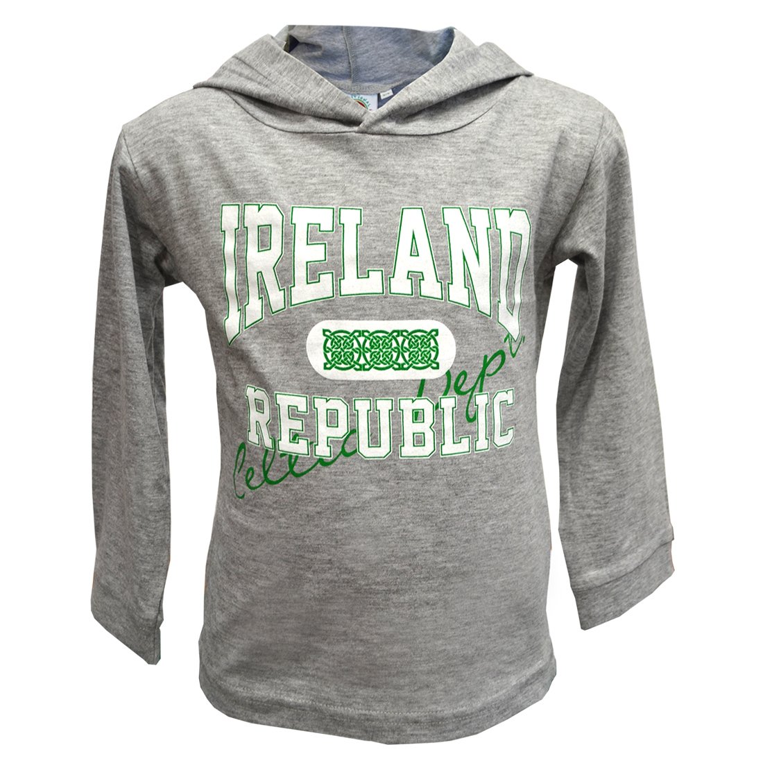 Traditional Craft Ltd. Grey Ireland Republic Kids Hoodie (12-24 Months)