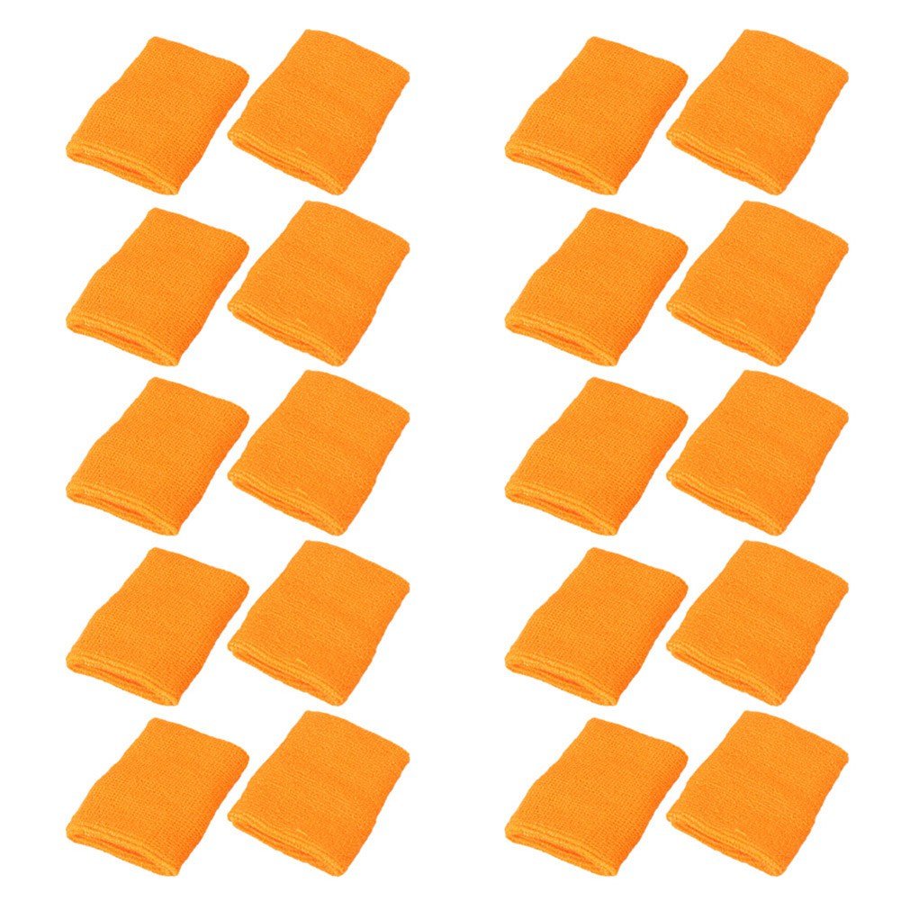 Mallofusa 10 Pack Colorful Sports Basketball Football Absorbent Wristband Party Outdoor Activity