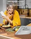 Sylvox Small TV, Kitchen TV Smart Google TVs, 15.6 inch 1080P Under Cabinet Television flip up & Down, Small Smart TV with Google Assistant Chromecast WiFi Bluetooth, Perfect for Kitchen Bedroom RV