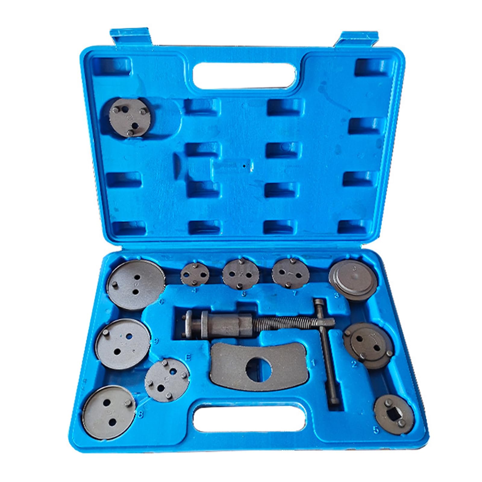 Kit completo di 12 attrezzi per pinza freno a disco, facile da usare, strumento di ritorno in acciaio preciso per la riparazione del veicolo, freno robusto