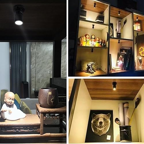 Miniatura 9 de Paquete de 2 mini focos de 3 W CA 110 V 220 V empotrados de techo escaparate de exhibición debajo del gabinete de luces de 3000 K blanco cálido con
