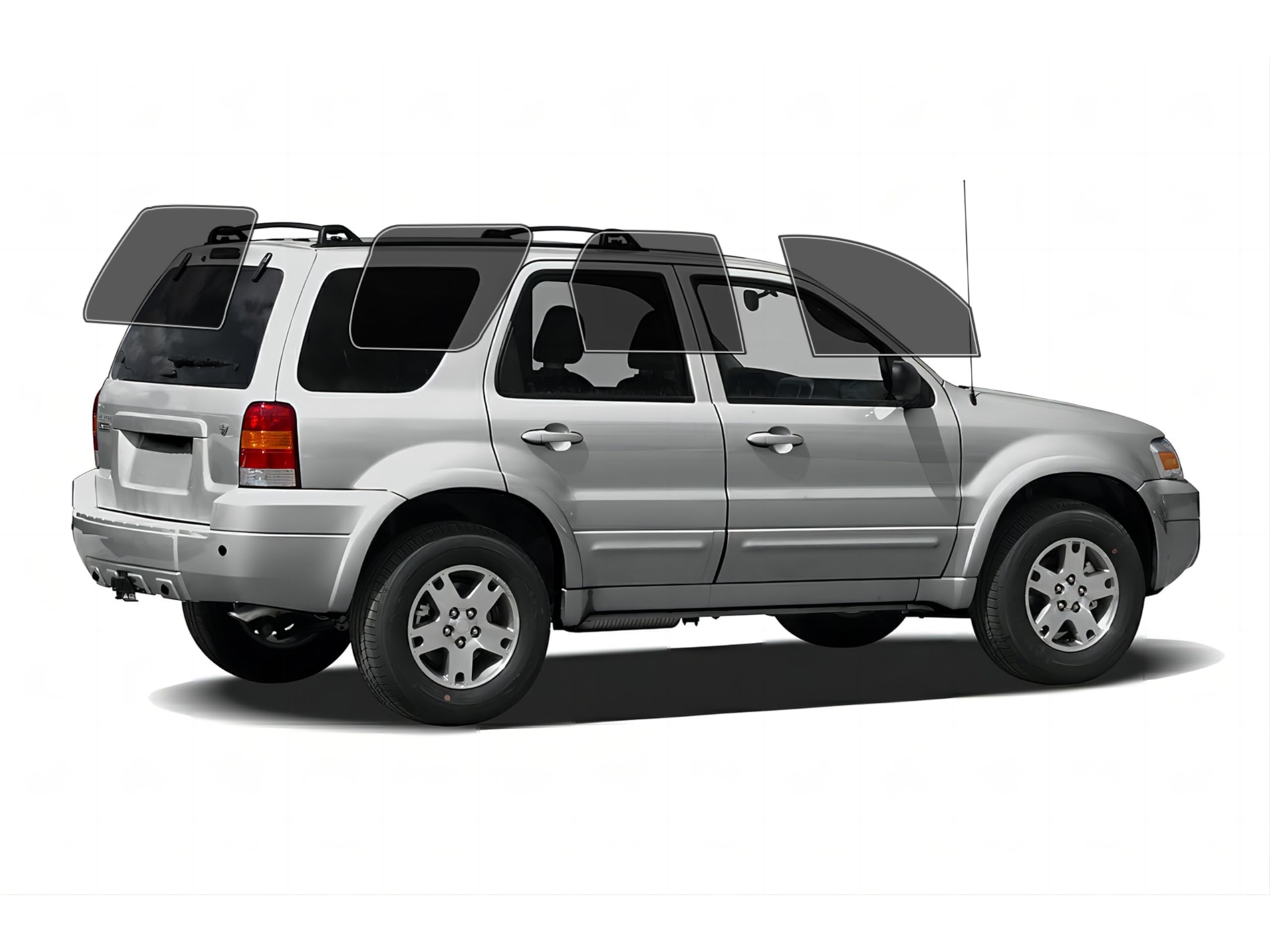 AUTOTEK Precut Windows Tint Film All Sides Cars Sun Blocking Protection Privacy Anti Shatter Glass 2 Ply Film Any Tint Shade kit for Ford Escape 2001-2007