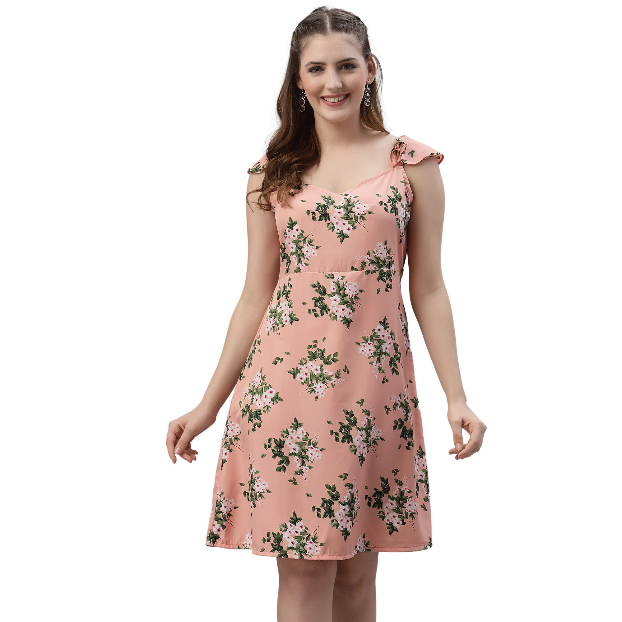 Oomph! Women's Western & Fusion Wear Western Dresses For Women Orange - Md550
