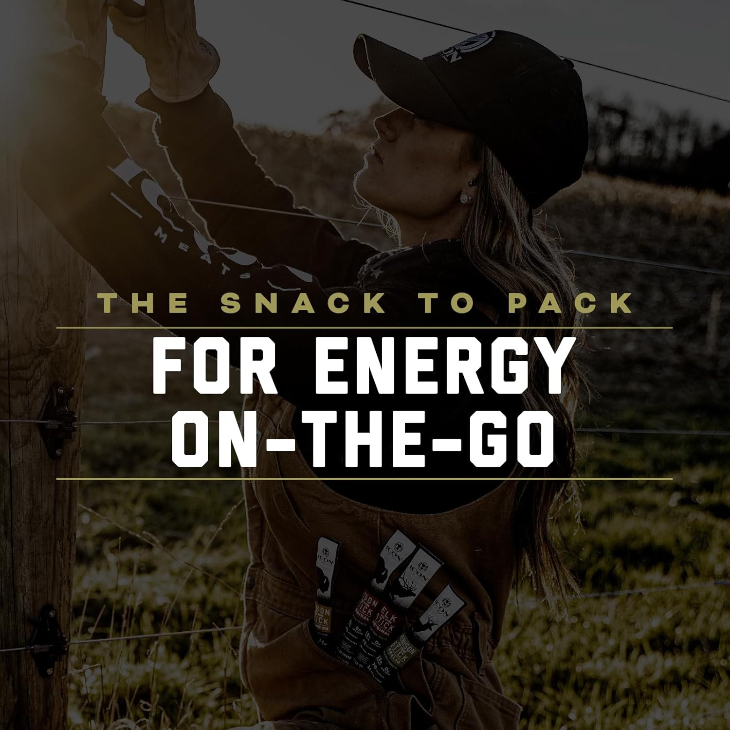 ICON Meats Venison and Pork Snack Sticks, Garlic Flavor, 24 Pack High Protein Snacks, Sugar Free, Natural Jerky Meat Sticks, Gluten Free, USDA Inspected, Made in the USA, Gifts for Him