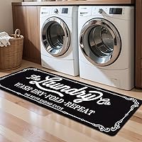 Vista 14 de Pauwer - Alfombra de corredor para lavandería de 20"x60", impermeable, de goma, antideslizante, alfombra de cocina para piso, lavable, alfombra