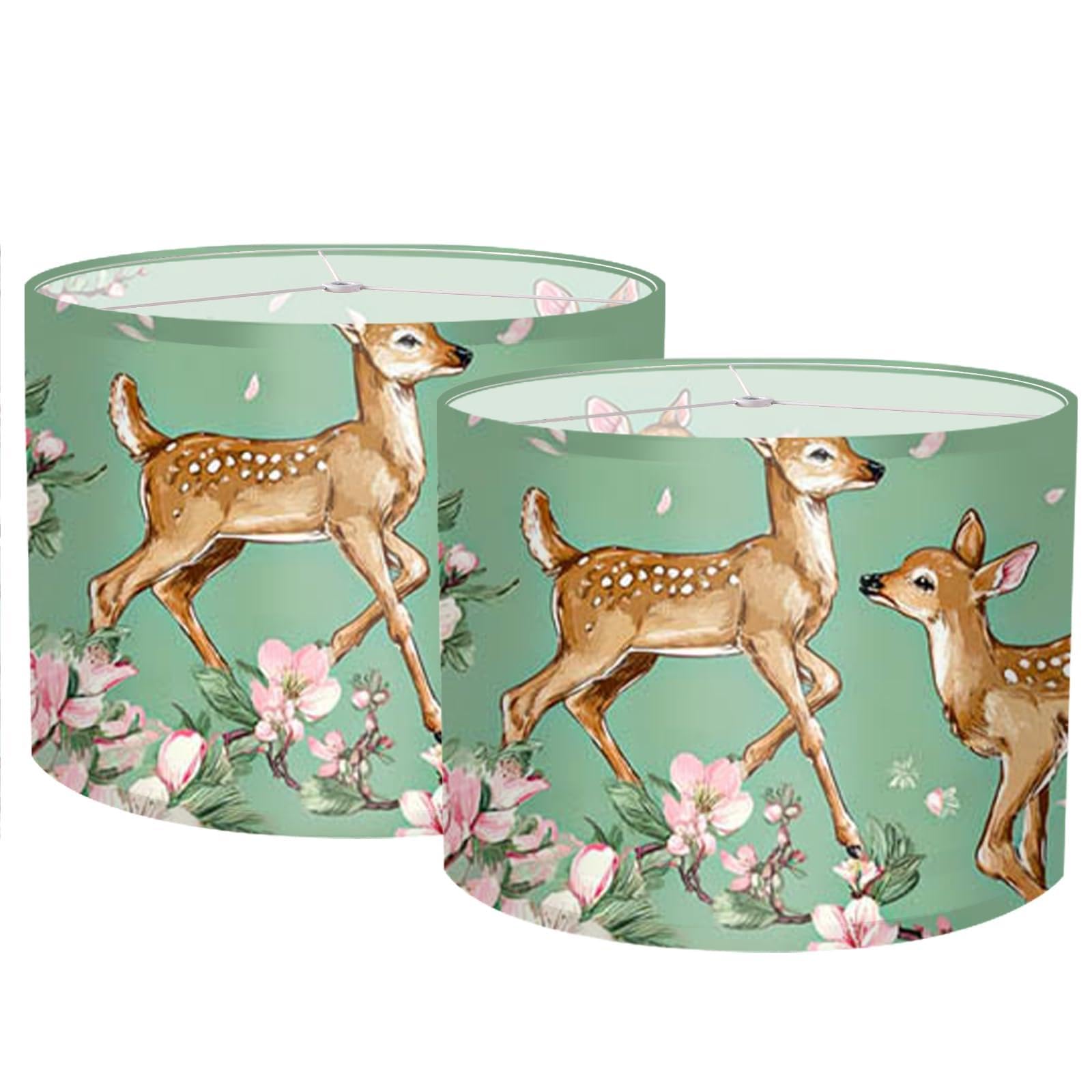 Nuxovilar Lamp Shades Set of 2, 13" Top x 13" Bottom x 10" High (Spider)
