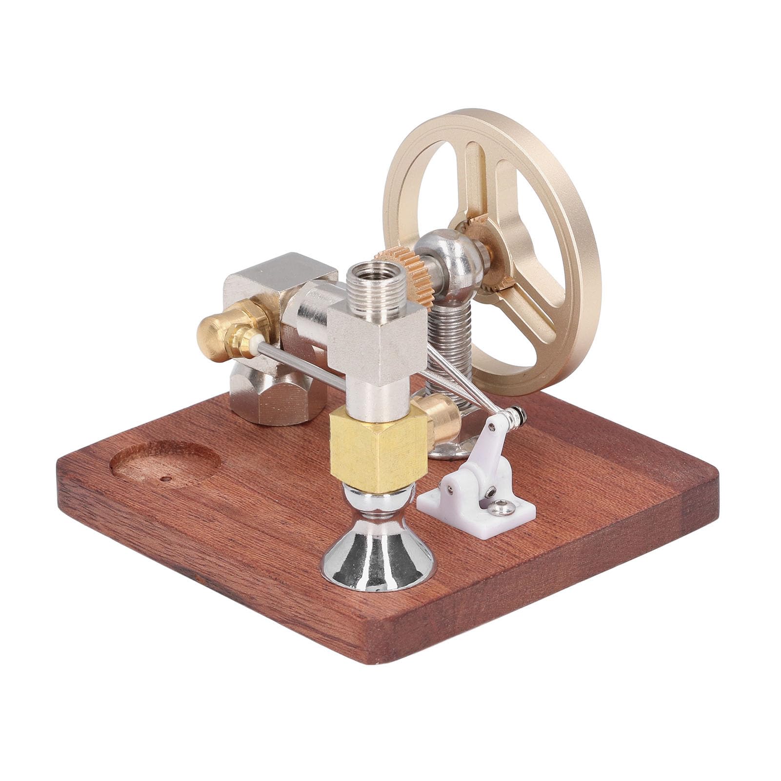 AUNMAS Motore Stirling Kit, Alluminio e Legno Massello e Vetro, per Modello