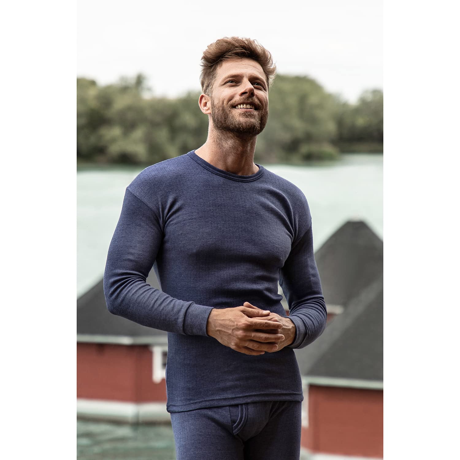MT® - Set di biancheria termica da uomo - maglia e pantaloni - caldo, morbido e traspirante grazie alle fibre con clima control - qualità celodoro - taglie M-3XL
