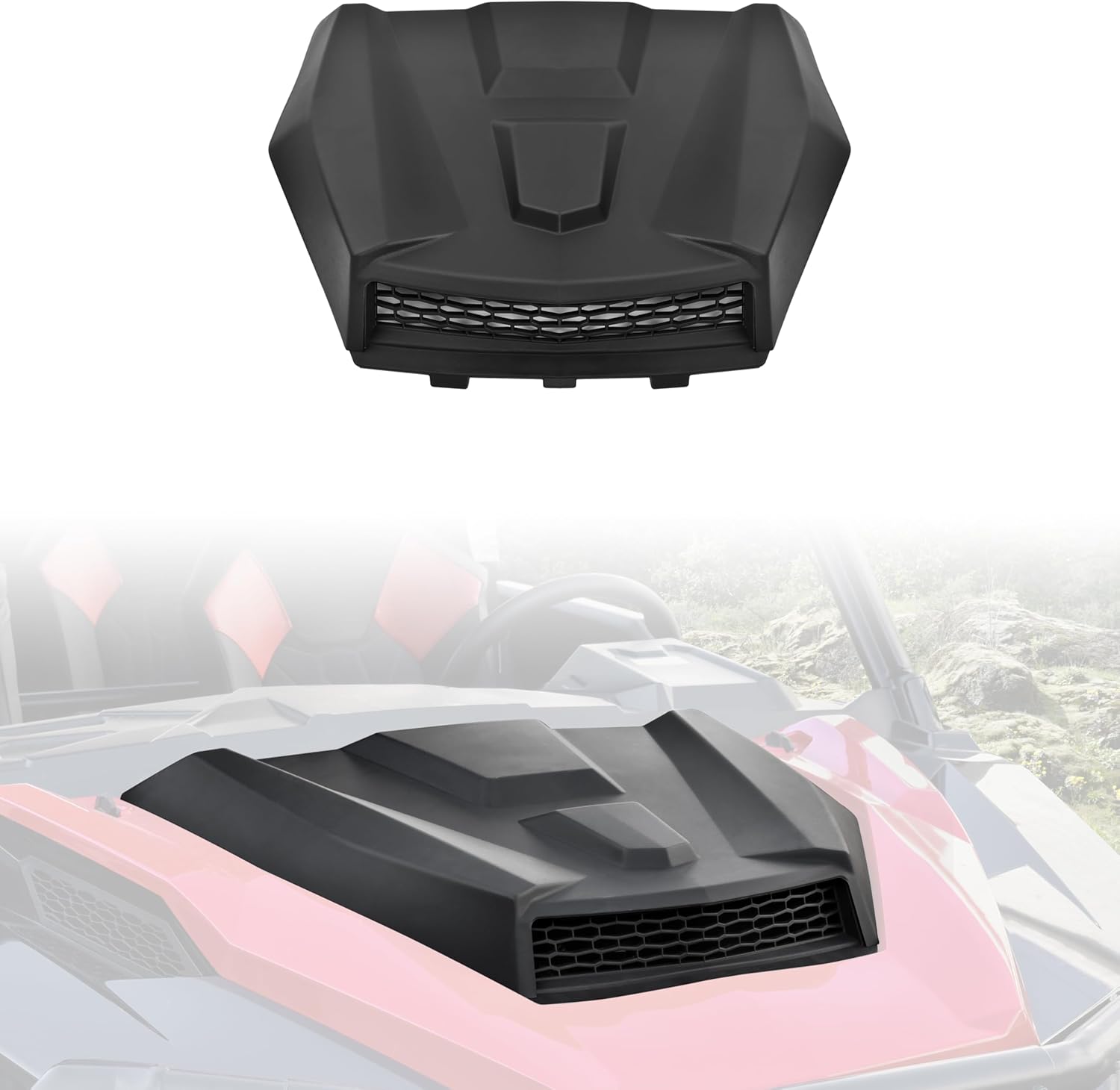 SAUTVS Sport Hood Scoop for Polaris General 1000/4 1000 EPS 2016-2022 Accessories, Turbo Hood Scoop Kit(Replace OEM #5456064)