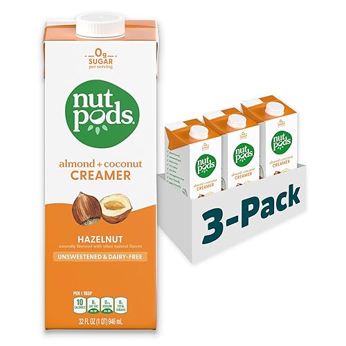 Miniatura 8 de nutpods Crema de avellanas - Crema sin azúcar sin lácteos hecha de almendras y cocos - Crema keto, Whole30, sin gluten, sin OMG, vegana, sin azúcar,