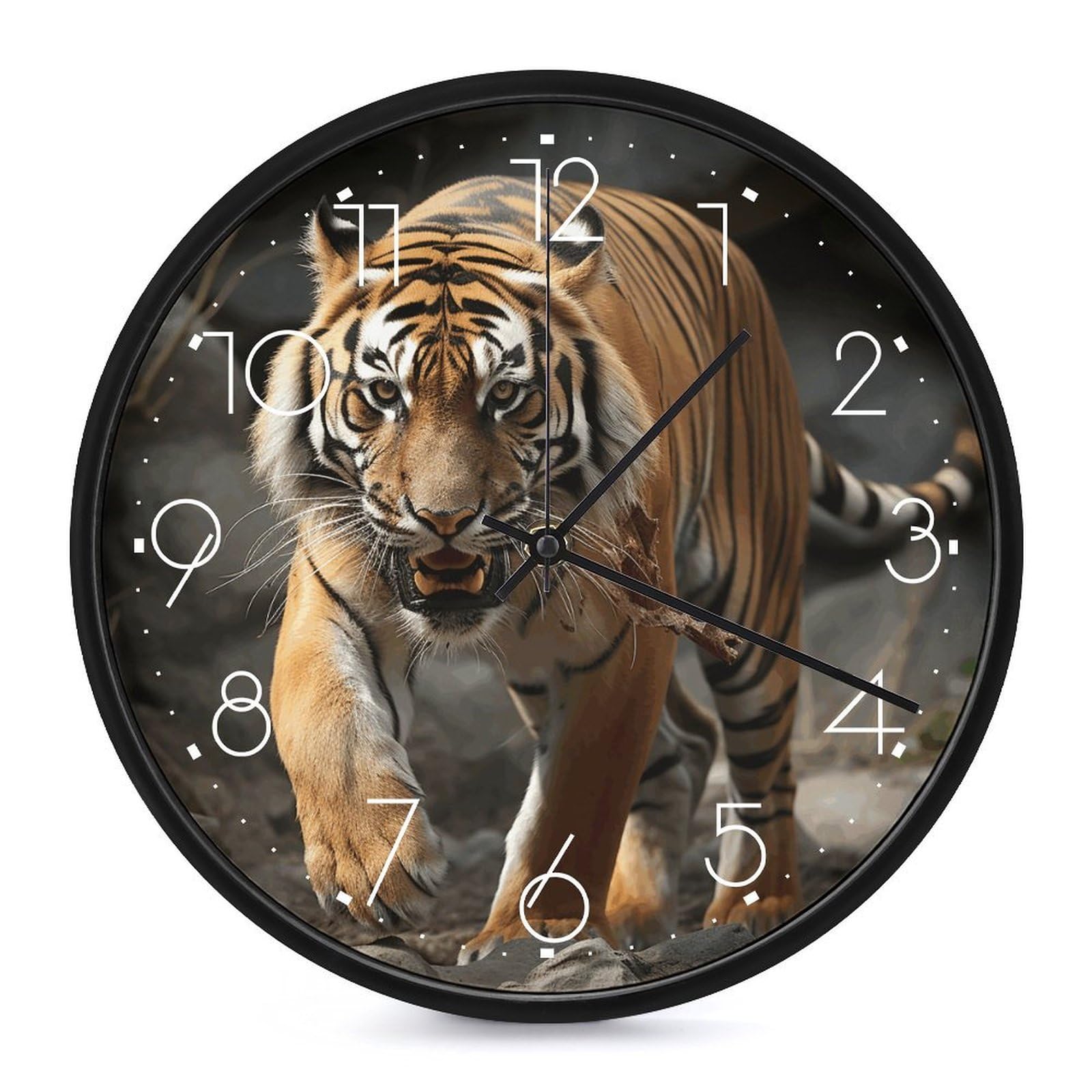 Horloge murale tigre malais silencieuse pour creer une ambiance zen dans votre chambre
