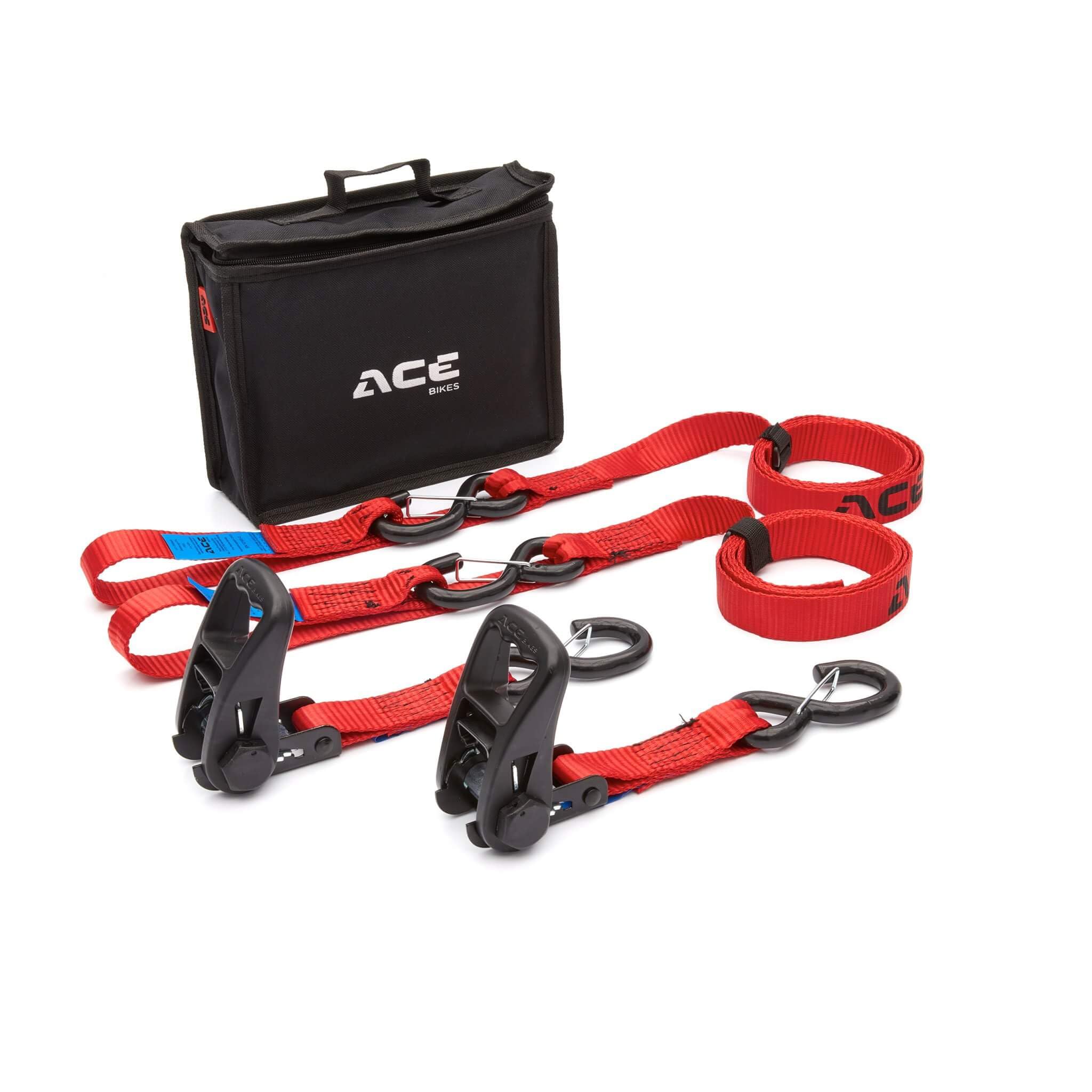 ACEBIKES Ratchet Premium - Juego de 2 correas tensoras de trinquete