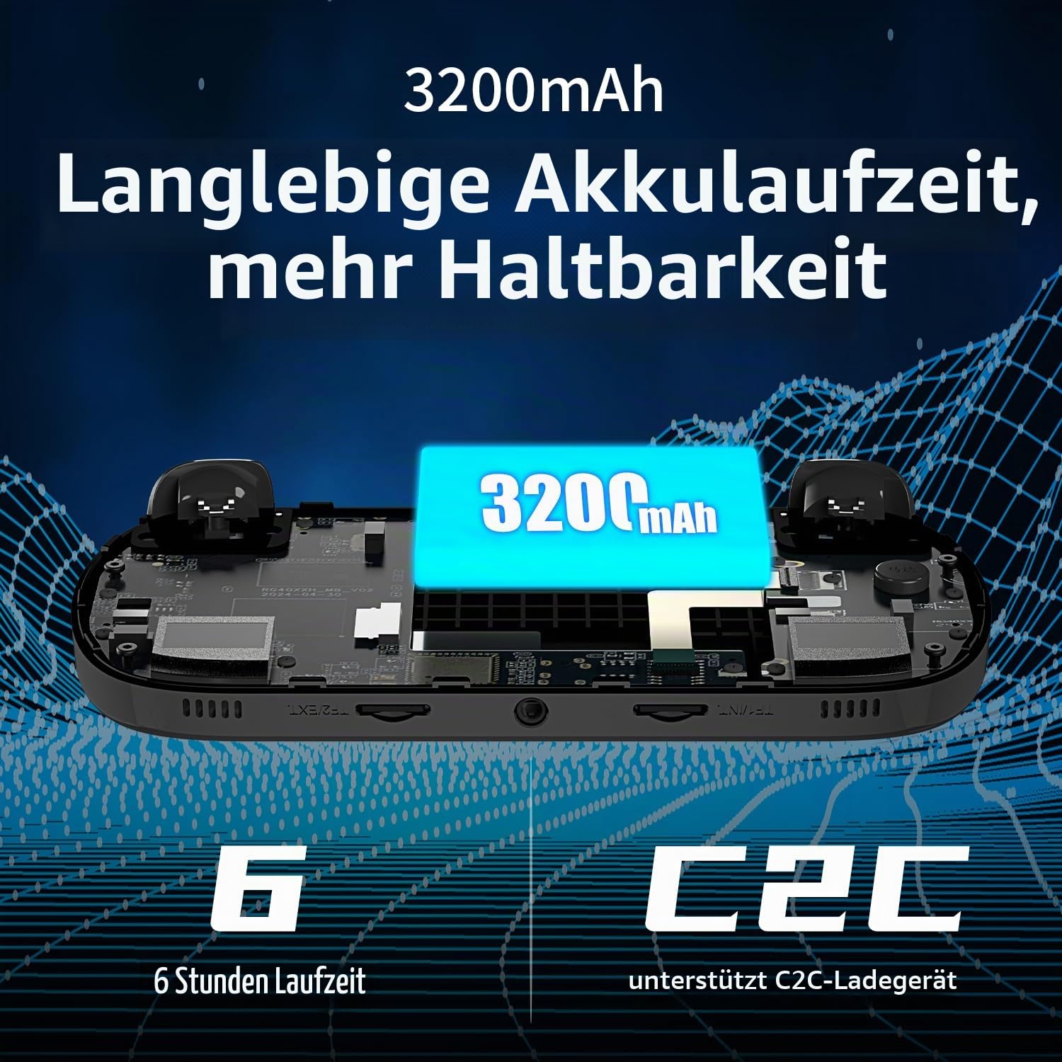 RG40XX H Handheld-Spielekonsole, Retro-Spielekonsole mit RGB-Joystick-Beleuchtung, 4 "IPS-Bildschirm Linux Eingebaute 64G TF-Karte und 5571 Spiele, unterstützt WiFi Blueto (schwarz, 64G)
