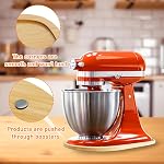 Bamboo Mixer Slider for KitchenAid 5-8 Qt Bowl Lift Stand Mixer Moving Tray Slide Mat for Bowl Lift Stand Mixer Attachments Sliding Tray