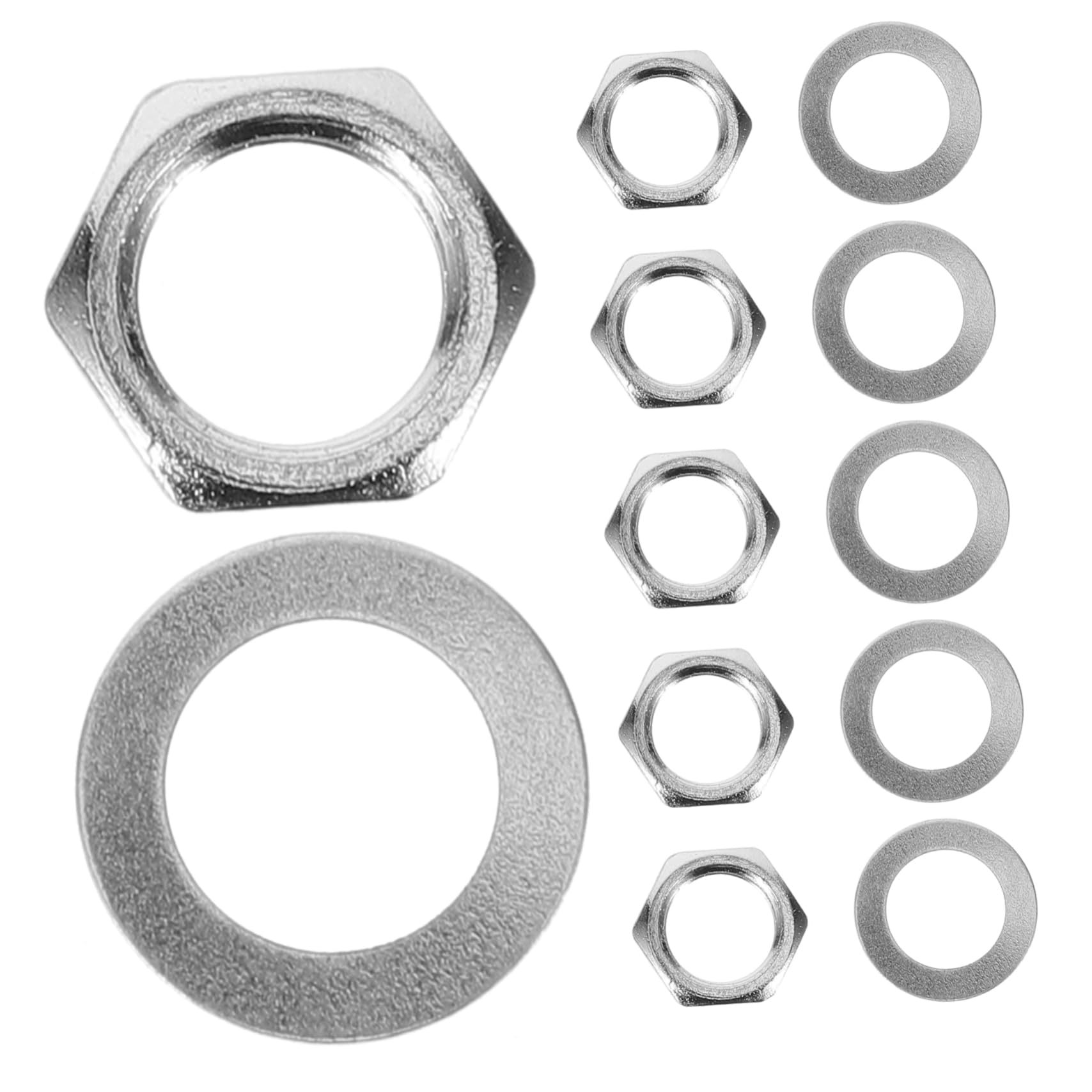 ibasenice Diy Guitar Upgrade Set of Guitar Fittings: Potentiometer Nut Jack Nut and Washer for Smooth Play