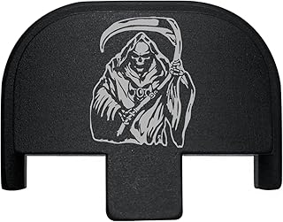 NDZ Performance Rear Slide Cover Back Plate for Smith & Wesson Self Defense S&W SD9 SD40 VE 9mm .40 Black Custom Laser Engraved Image: Grim Reaper 1