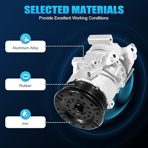 Miniatura 4 de Compresor de aire acondicionado y embrague para Toyota Yaris 1.5L 2007 2008 2009 2010 CO 11078C, aire acondicionado compresor de CA y Cluth CO
