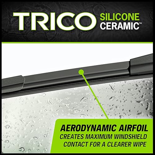Miniatura 5 de TRICO Limpiaparabrisas de repuesto de cerámica de silicona para automóvil, silicona recubierta de cerámica súper premium para todo tipo de clima,