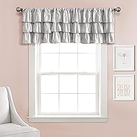 Vista 22 de Lush Decor Belle Panel de Cortina de Ventana Estilo Vintage Chic para Sala de Estar, Comedor, Dormitorio (Cortina Individual), 54" An x 84" L, Gris