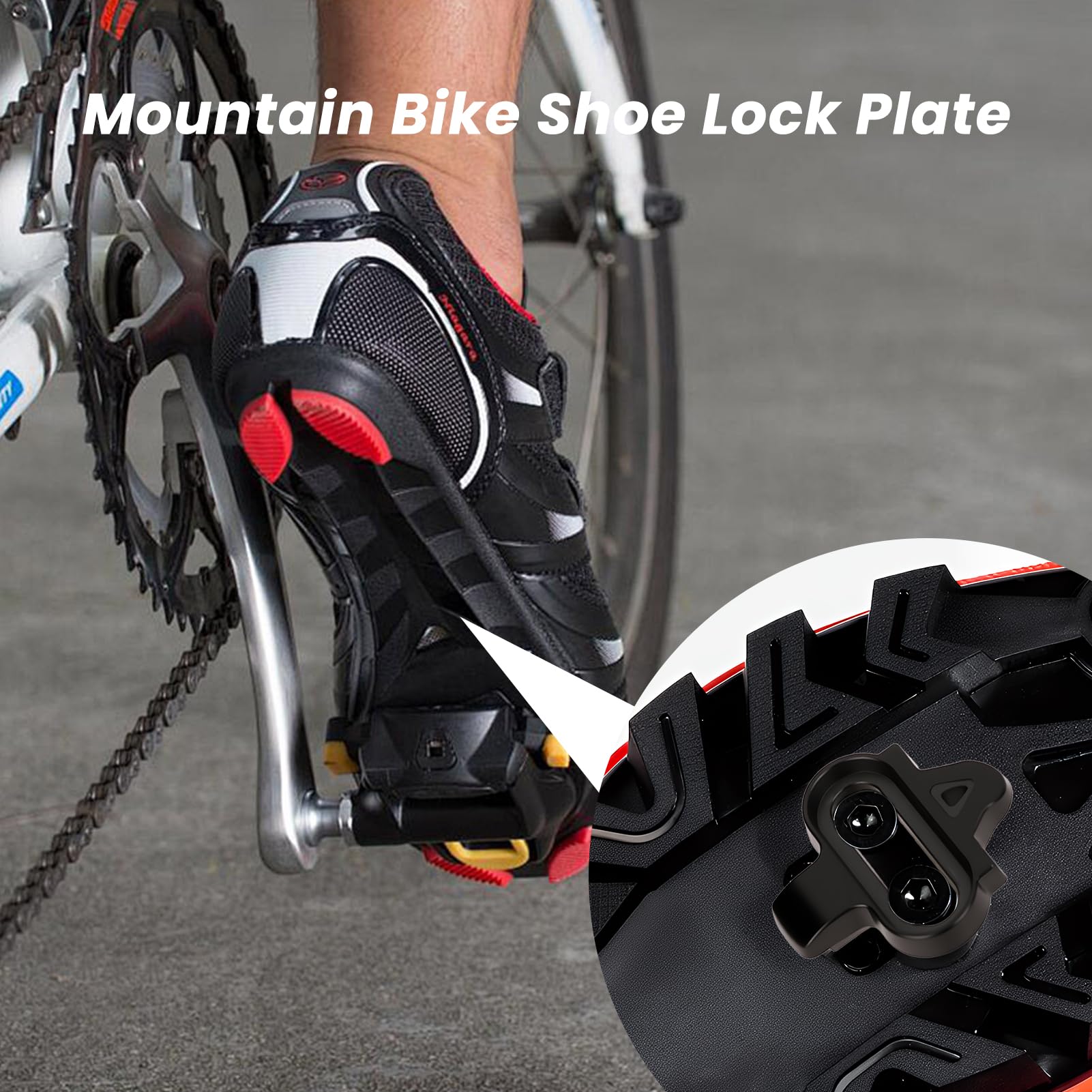 Cleats de bicicleta con placas antideslizantes compatibles con pedales Shimano MTB SPD (SH51) para Cleats Shimano SPD para entrenamiento en interiores, ciclismo al aire libre y commuting