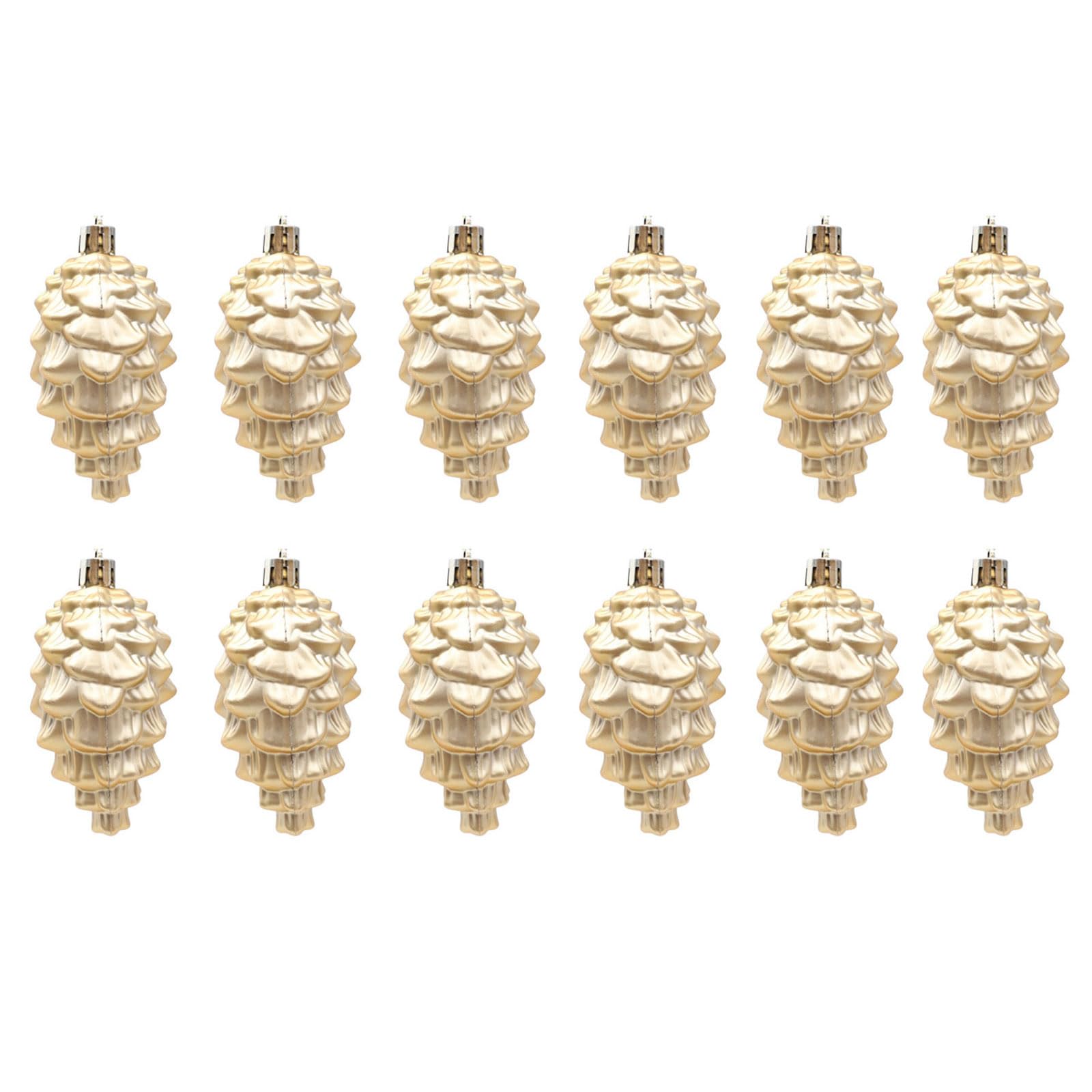 KAQNTUD Pine Cone Christmas Decoration, Set of 2, Non-Traditional Design, Festive Hanging Ornaments for Home and Retail Festival, Pine Cones Decoration