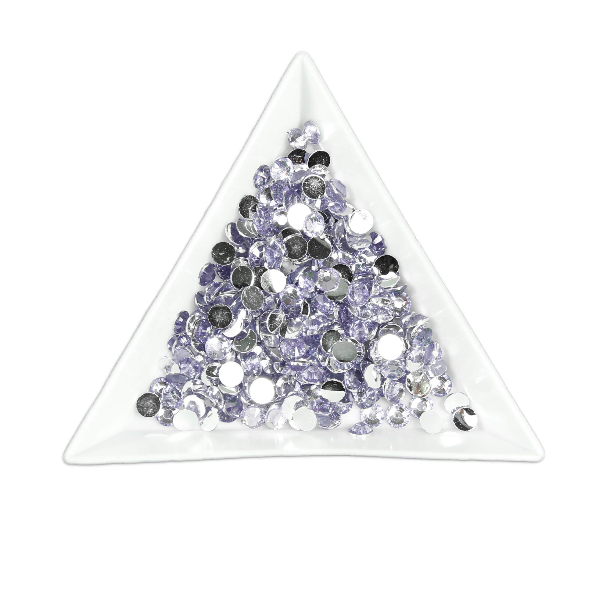 1000pcs 2mm Flat Back Resin Rhinestones Bling Crystal Diamantes for Nail Art & Craft(2mm, Lilac)