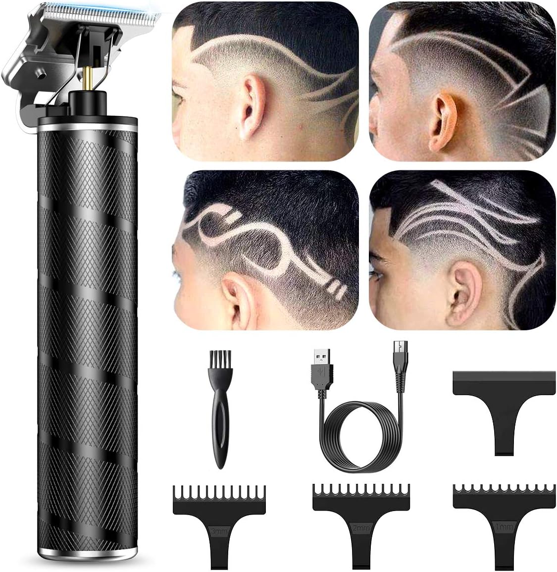 T-Blade Trimmer, TKTK Electric Pro Li Trimmer Hair Clippers for Men, Rechargeable Cordless 0mm Baldheaded Hair Trimmers, Zero Gapped Barber Trimmers - Black