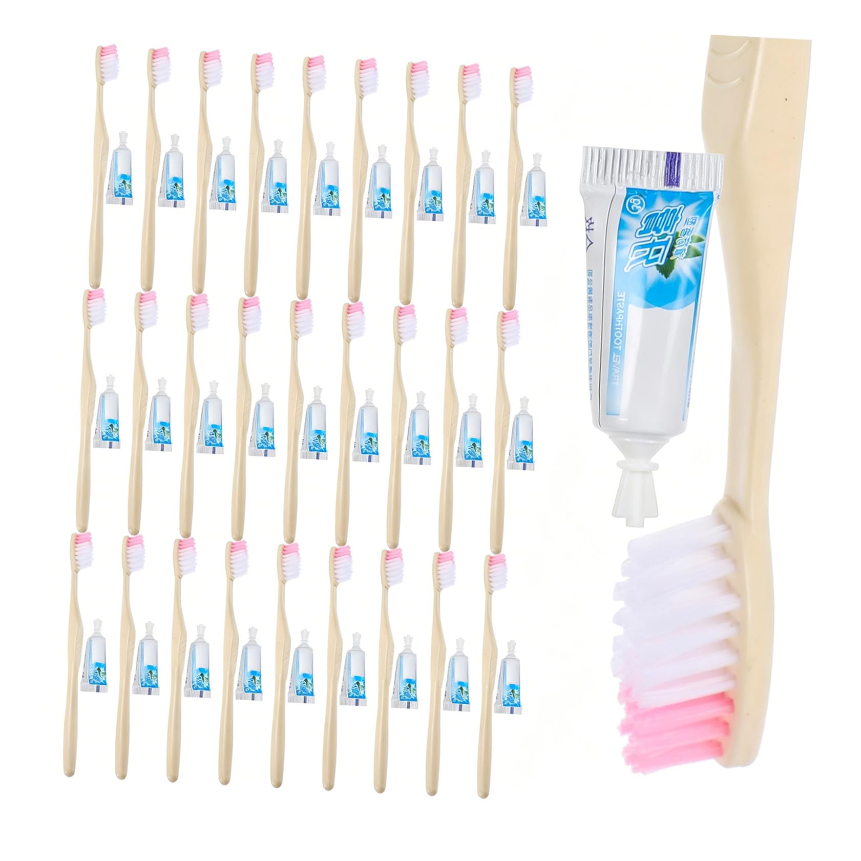 Homoyoyo Spazzolino da Denti Usa e Getta Kit Igiene da Viaggio Portatile con Dentifricio Stili multipli Confezionati Singolarmente in Plastico Set 100 Pezzi per Viaggi e Gite