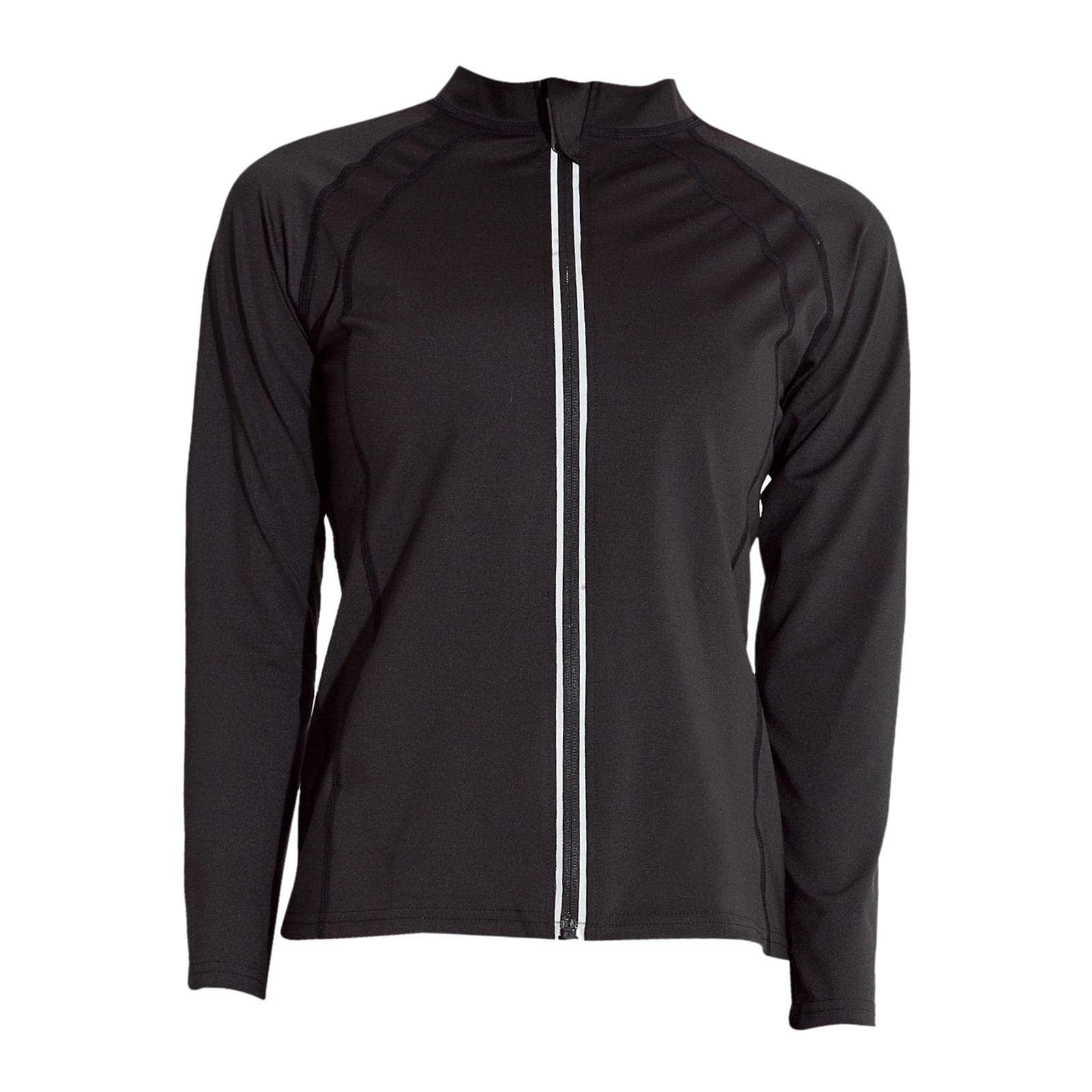 NIVAA Women Sauna Suit Jacket Sweat Shirt Tops Tracksuit Reflective Zip L-image-14
