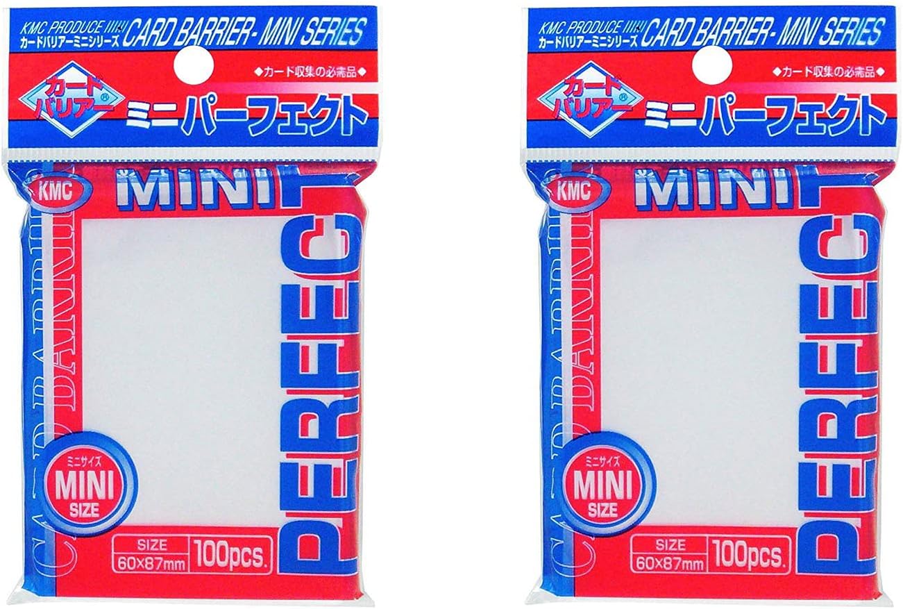 KMC Perfect Size Inner Sleeves €“ Mini Size 100 Sleeves Per Pack - 2 Packs